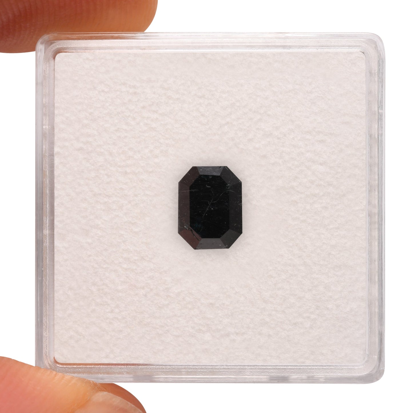0,83 Karat Fancy Black Emerald Diamond GIA