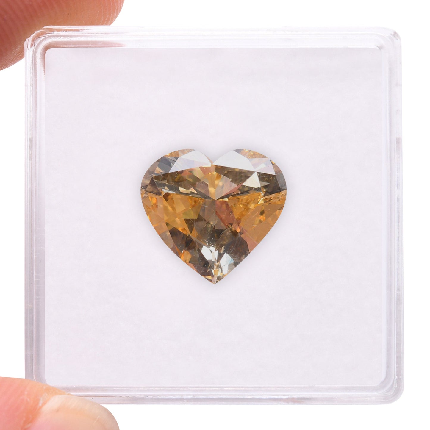 3.00 Carat Fancy Brownish Yellow HEART Diamond SI2 GIA