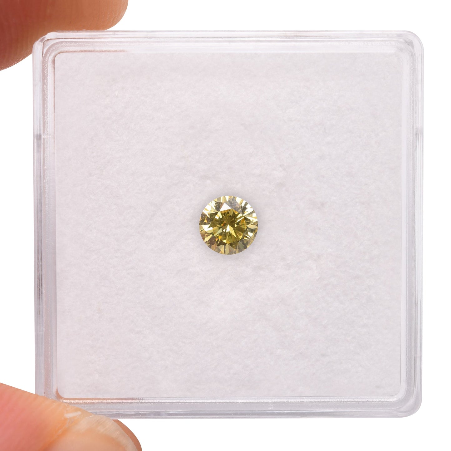 0,28 Karat Fancy Intense Yellow Round Brilliant SI2 GIA