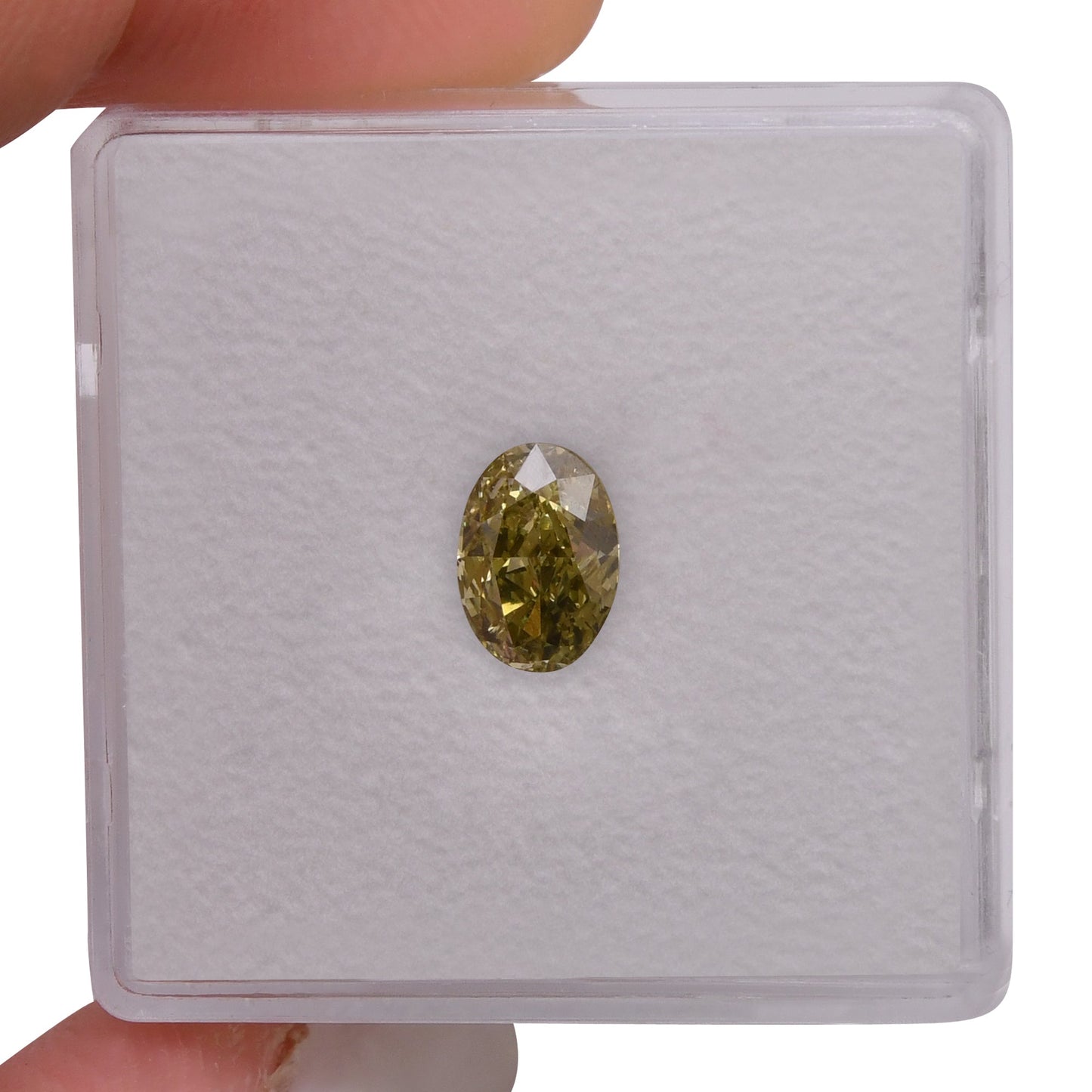 0.81 Carat Chameleon Oval Diamond I1 GIA
