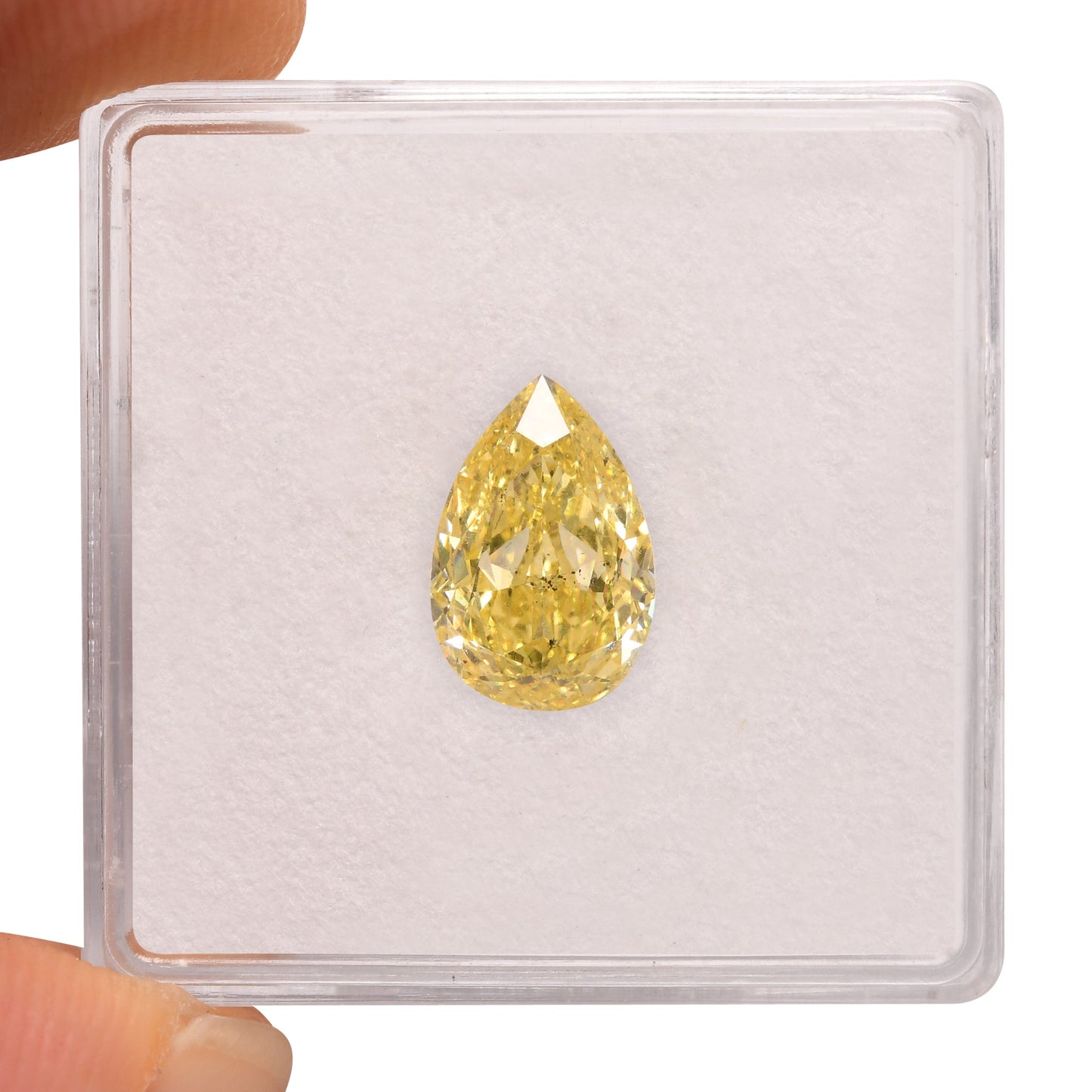 2,00 Karat Fancy Intense Yellow Pear Diamond SI2 GIA