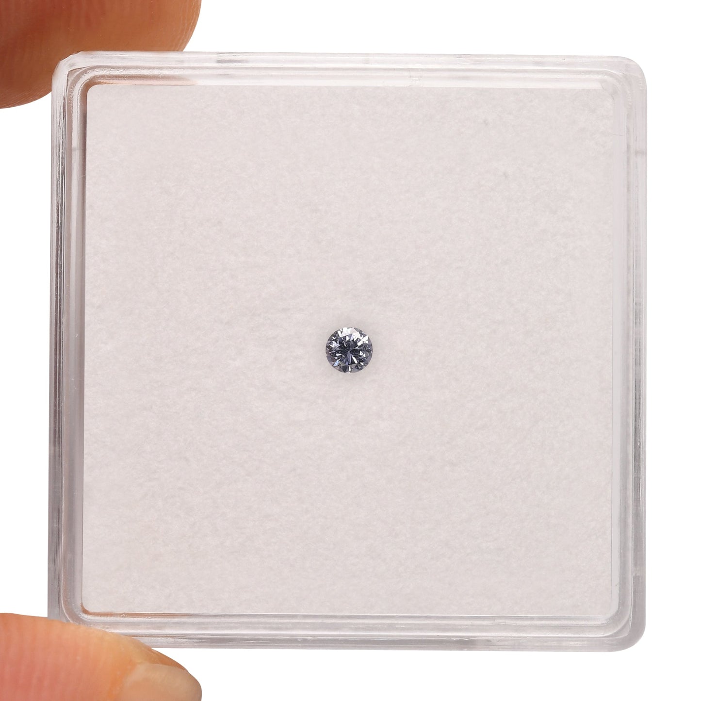 0.04 Carat Fancy Grayish Violet Round Brilliant Diamond (I1) GIA
