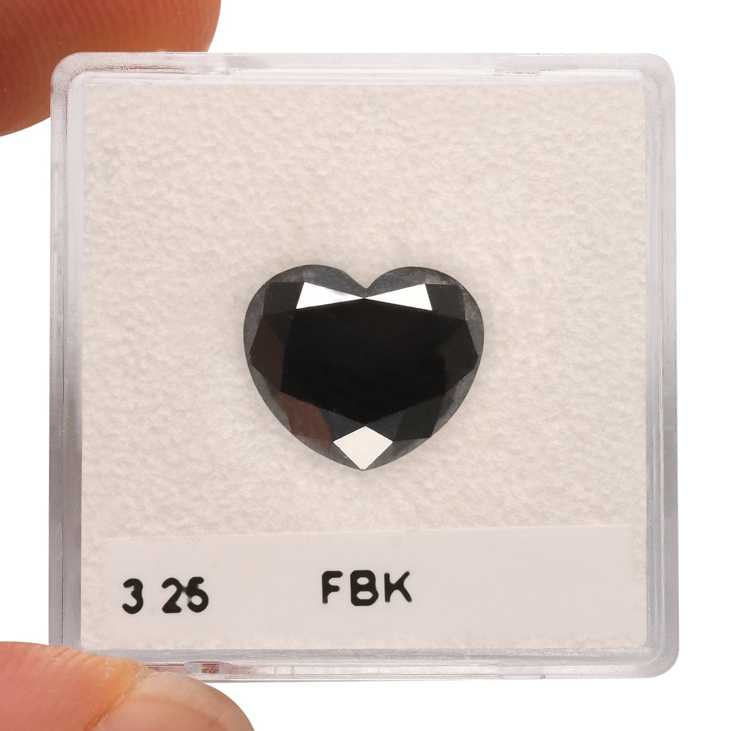 3,25 Karat Fancy Black Heart Diamant GIA