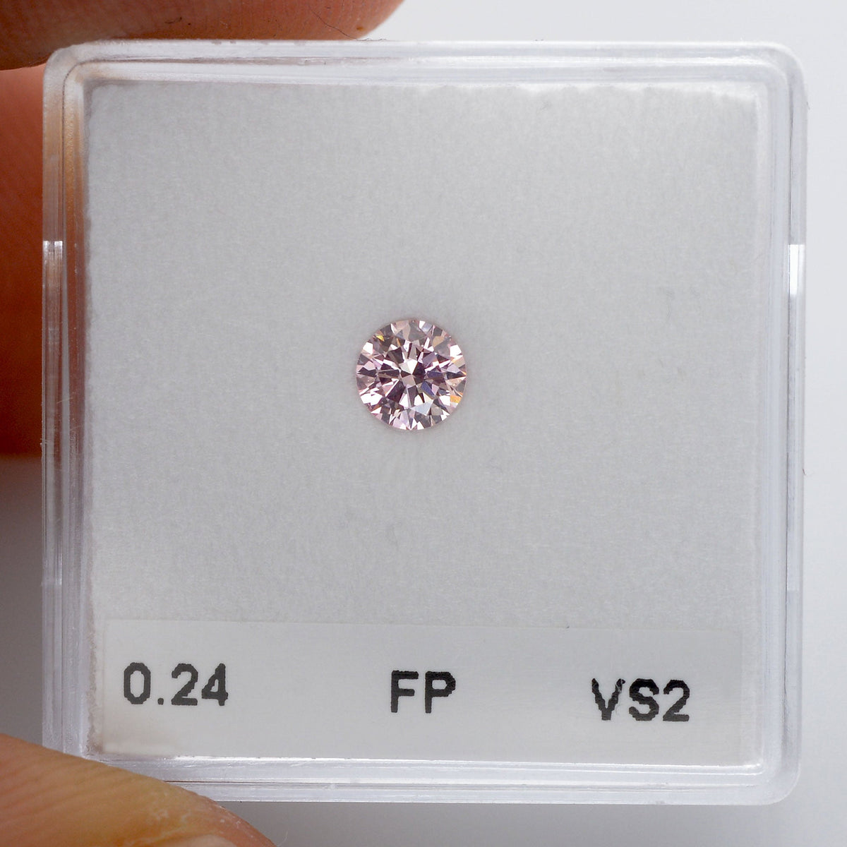 0,24 Karat Fancy Pink Runder Diamant VS2 GIA & ARGYLE