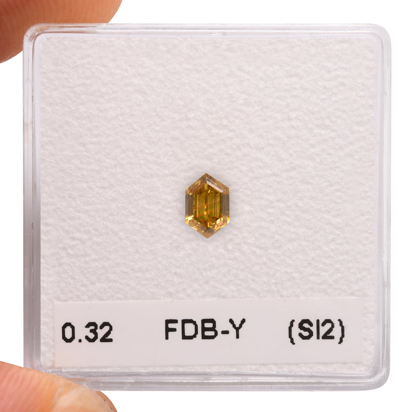 0,32 Karat Fancy Deep Brownish Yellow Hexagonal Diamond (SI2) GIA