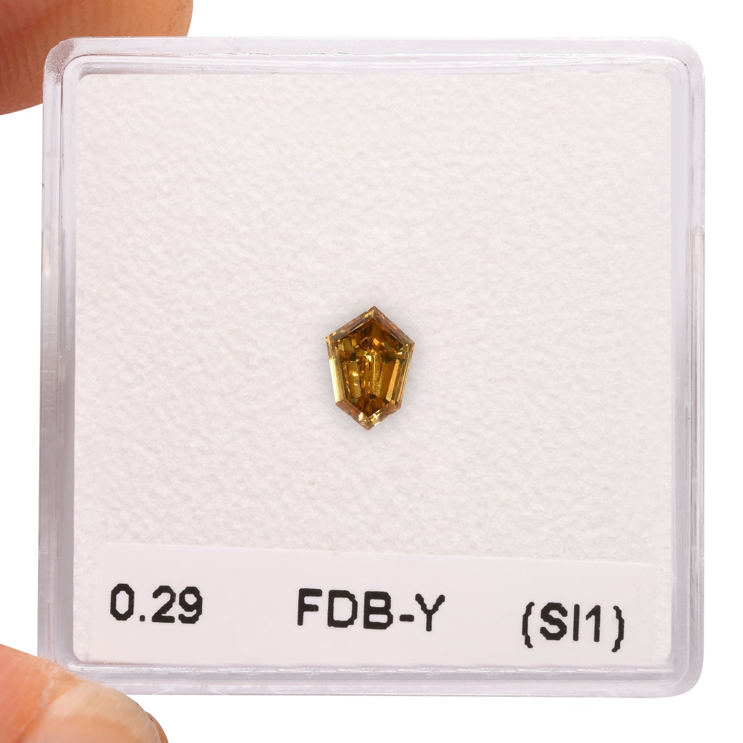 0.29 Carat Fancy Deep Brownish Yellow KITE Diamond (SI1) GIA