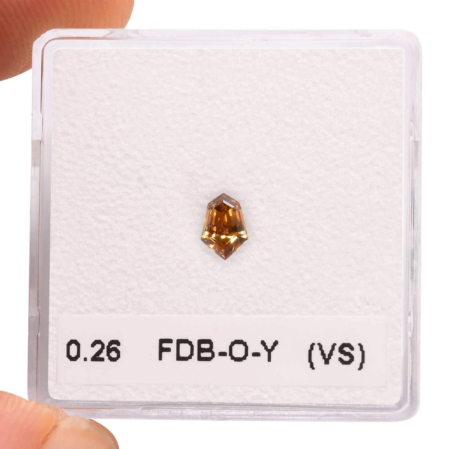 0.26 Carat Fancy Deep Brownish Orangy Yellow KITE Diamond (VS) GIA
