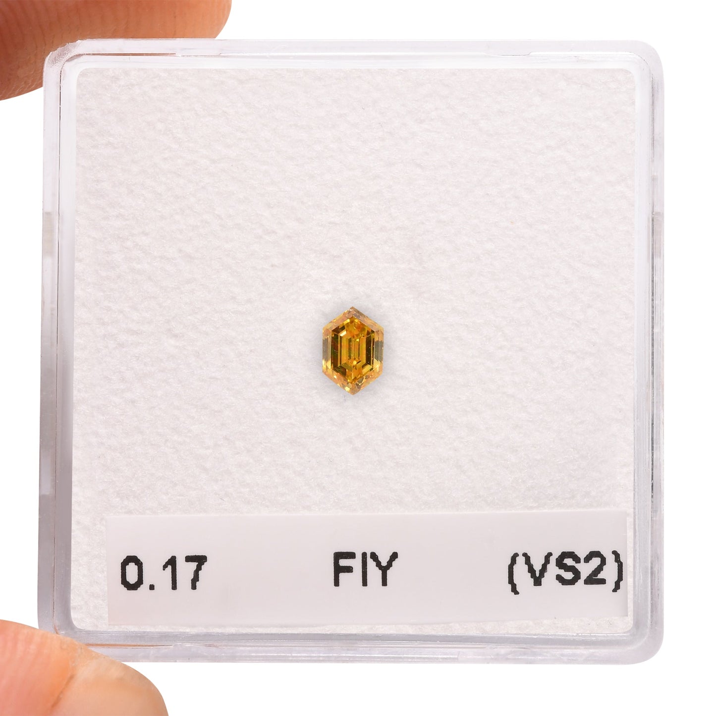 0.17 Carat Fancy Intense Yellow Hexagonal Diamond (VS2) GIA
