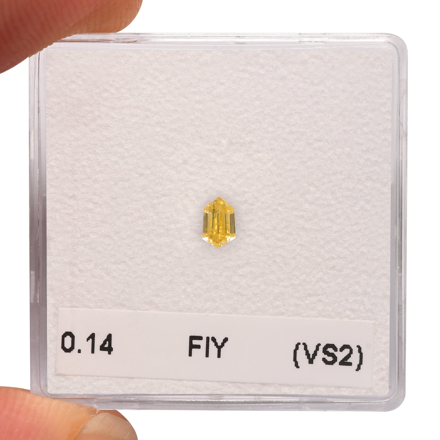 0.14 Carat Fancy Intense Yellow Hexagonal Diamond (VS2) GIA