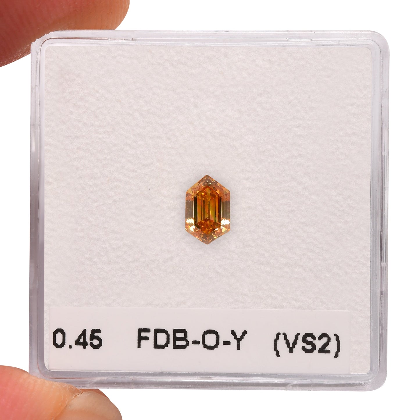 0,45 Karat Fancy Deep Brownish Orange Yellow Kite-Diamant (VS2) GIA