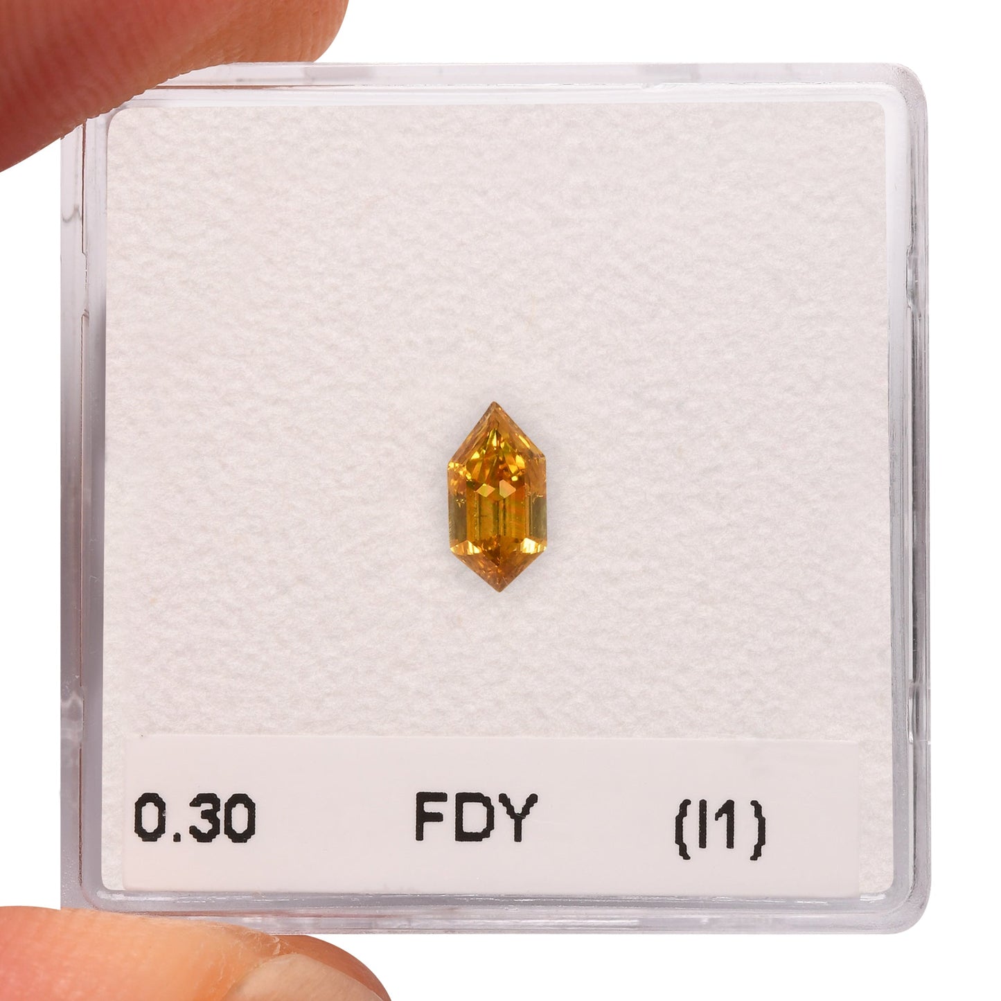 0.30 Carat Fancy Deep Yellow KITE Diamond (I1) GIA
