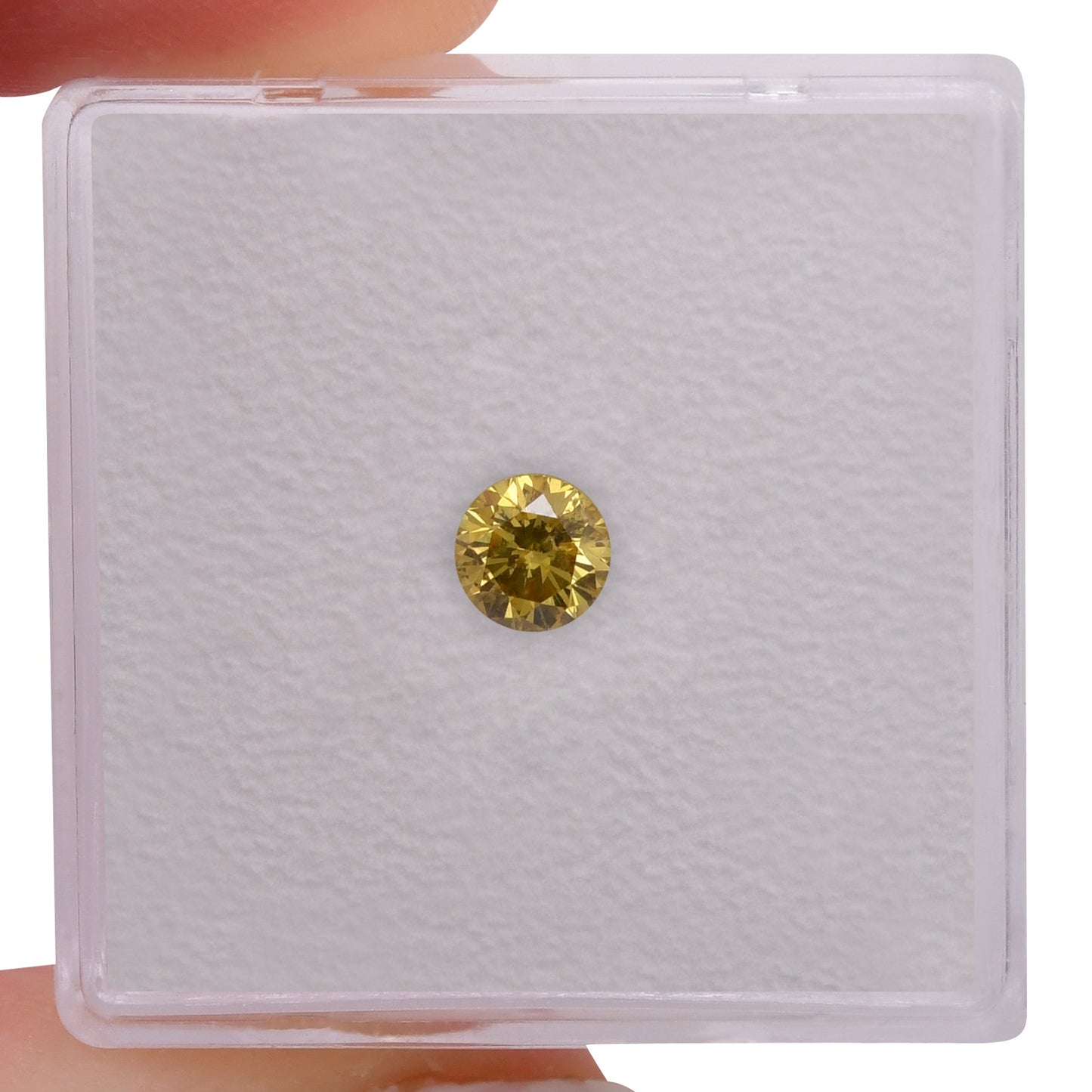 0,36 Karat Fancy Deep Yellow Brillant (I1) GIA