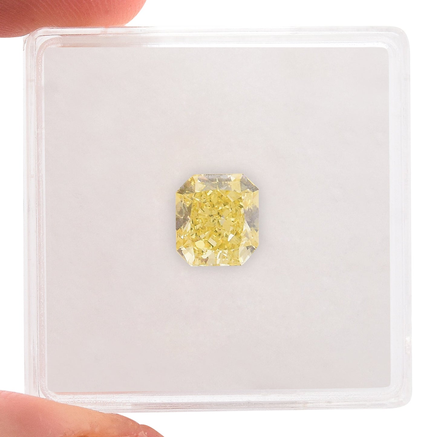 1.46 Carat Fancy Yellow Radiant Diamond VS2 GIA