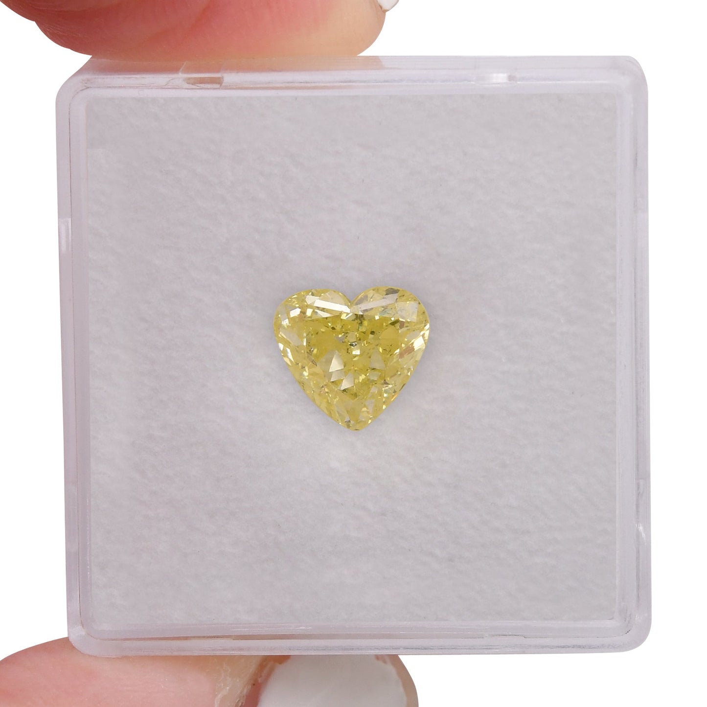 1.55 Carat Fancy Yellow HEART Diamond SI2 GIA