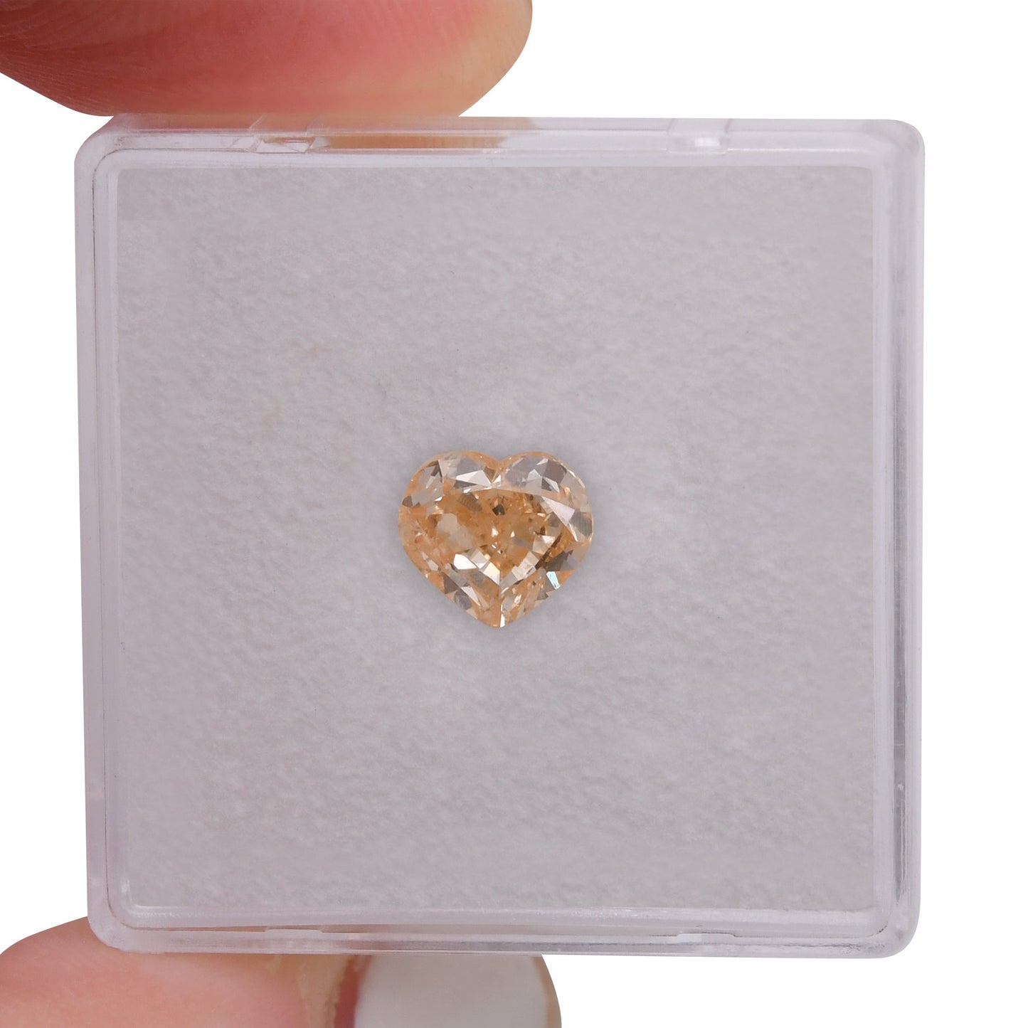 1.05 Carat Fancy Yellowish Orange HEART Diamond SI1 GIA