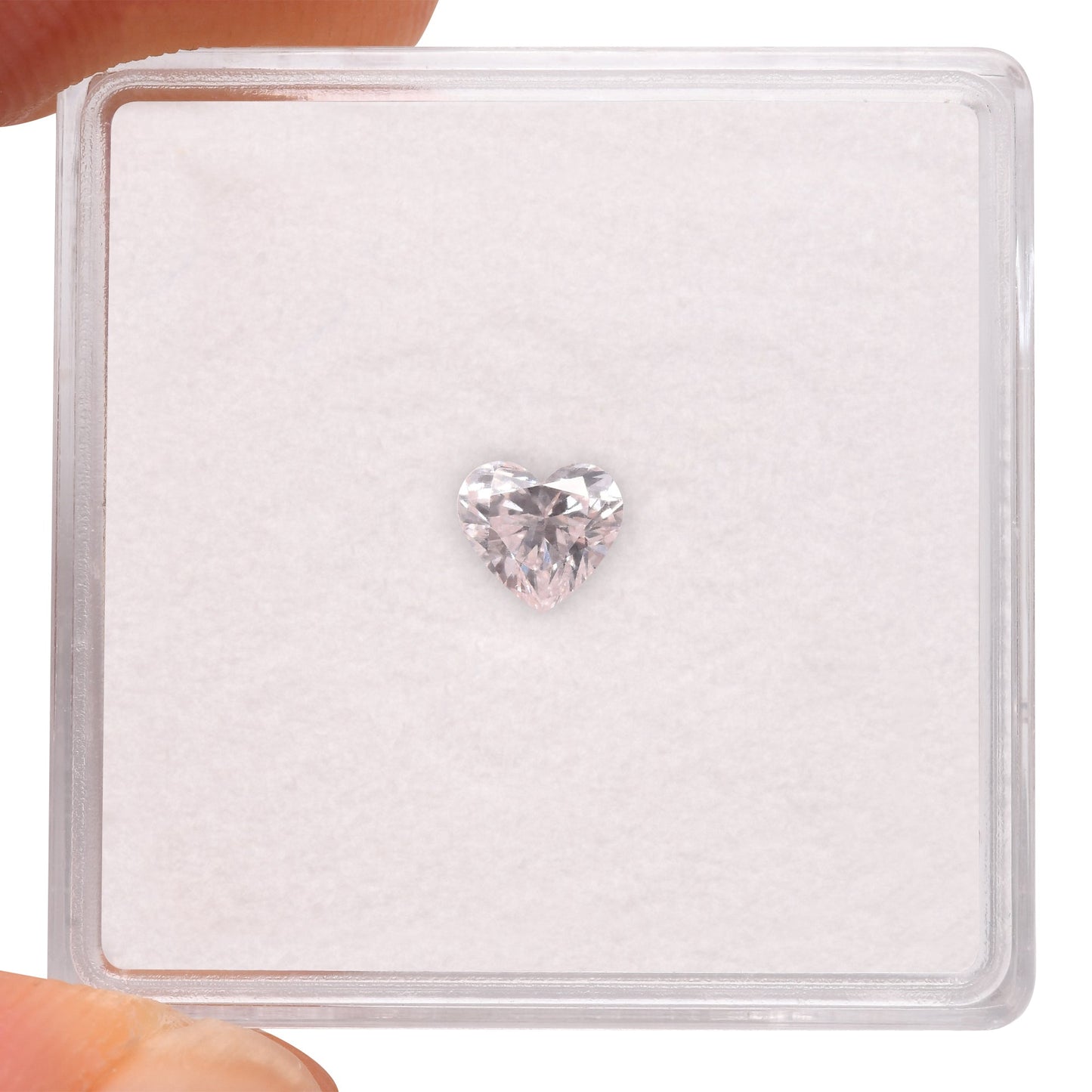 0.34 Carat Very Light Pink HEART Diamond SI1 GIA