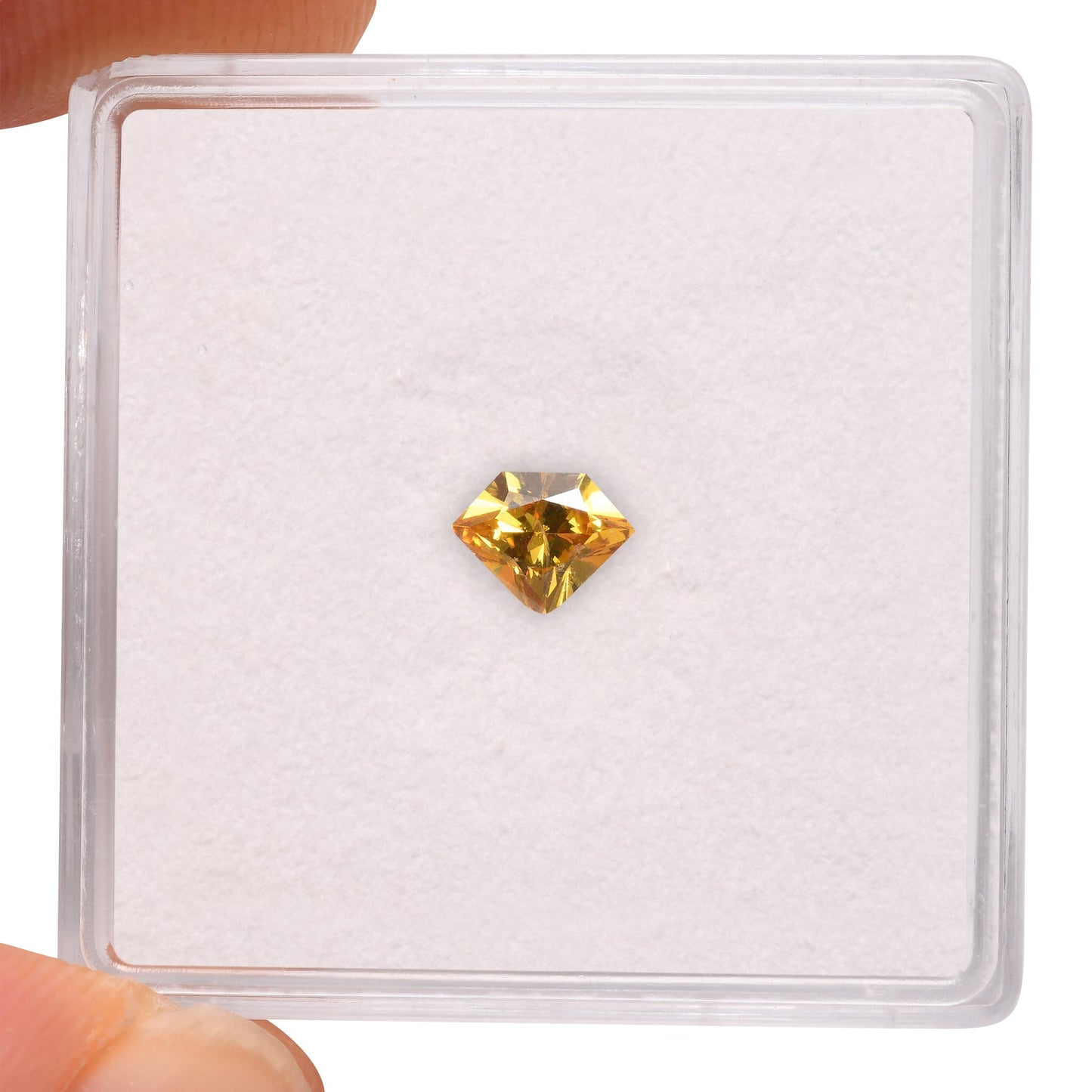 0.32 Carat Fancy Deep Yellow Shield-Cut Diamond SI1 GIA