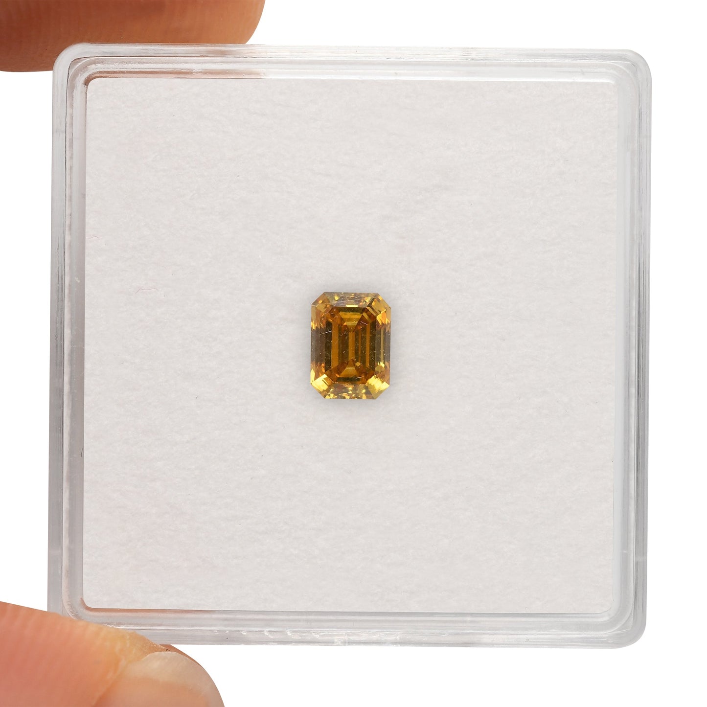 0.47 Carat Fancy Deep Brownish Orangy Yellow Emerald Diamond VVS2 GIA