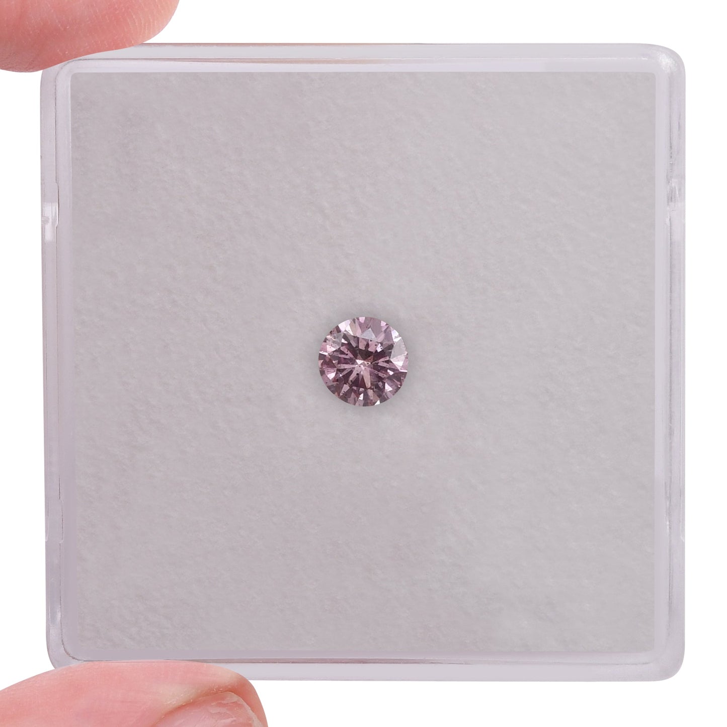 0.21 Carat Fancy Deep Purplish Pink Round Brilliant Argyle Diamond I1 GIA