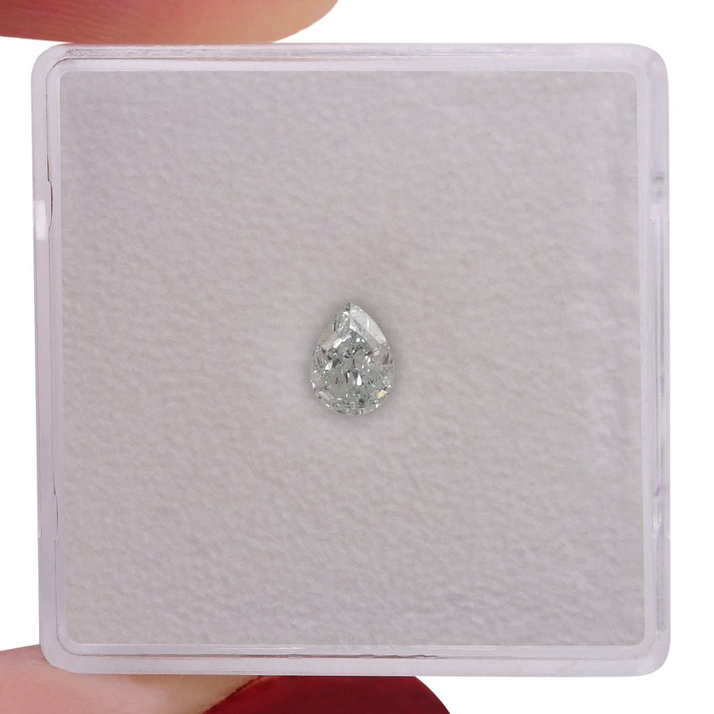 0,31 Karat Fancy Light Bluish Green Birnenförmiger Diamant VS1 GIA