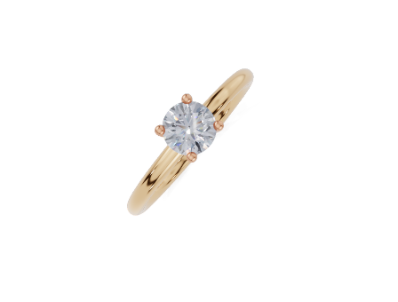 18ct Round 0.30Carat G/H-CC SI Plain Plain 4Pr Diamond Ring