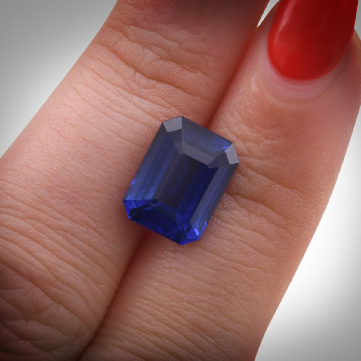 Smaragd-Saphir | 6,01 ct | Blau | CD | Ref. 719415