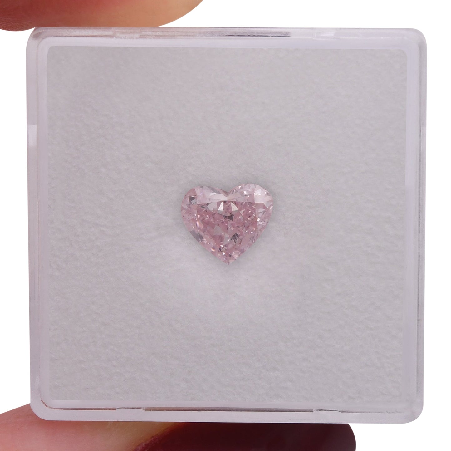 1,00 Karat Fancy Purplish Pink Heart Diamant SI2 GIA
