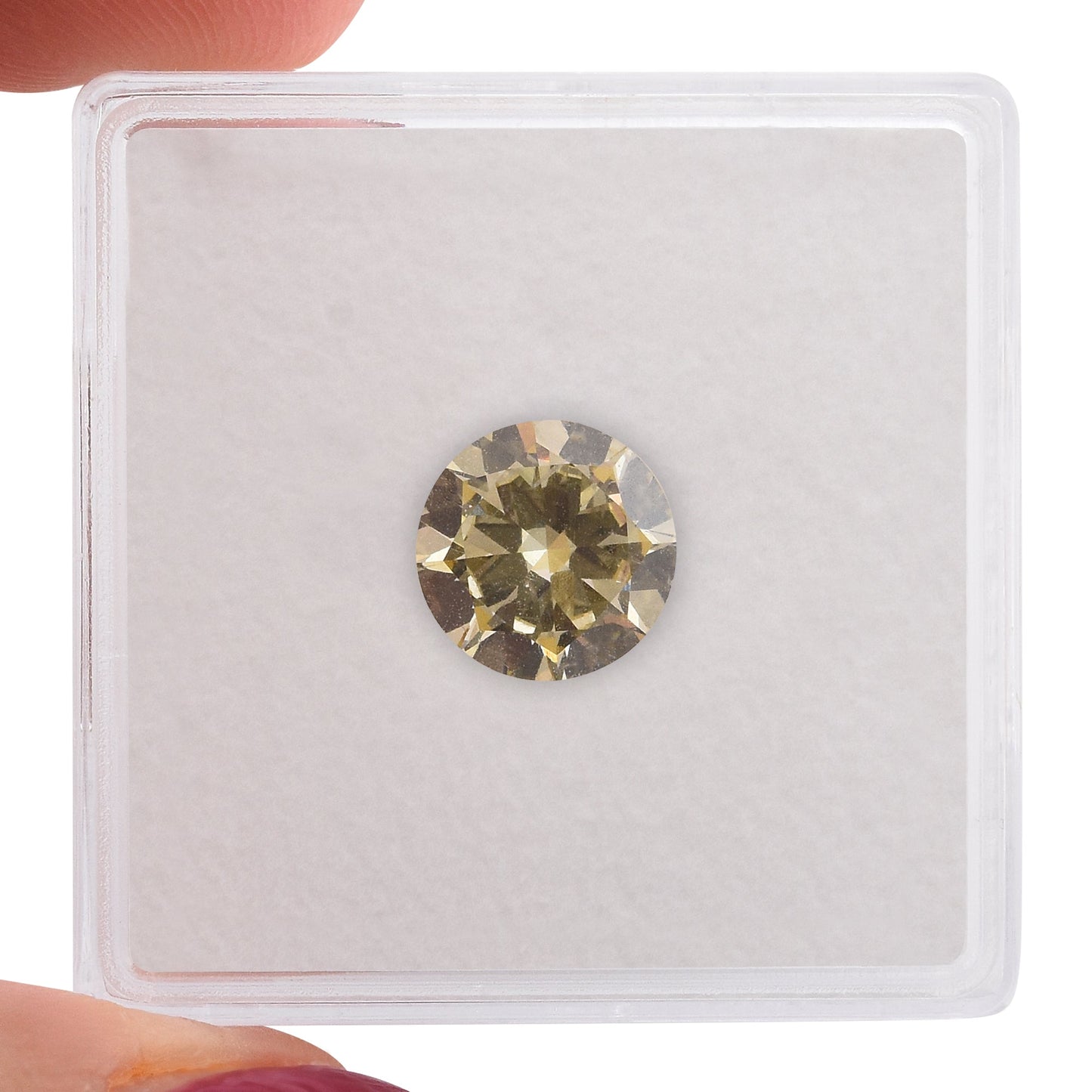 1,52 Karat Fancy Brownish Yellow Round Brilliant VS2 GIA