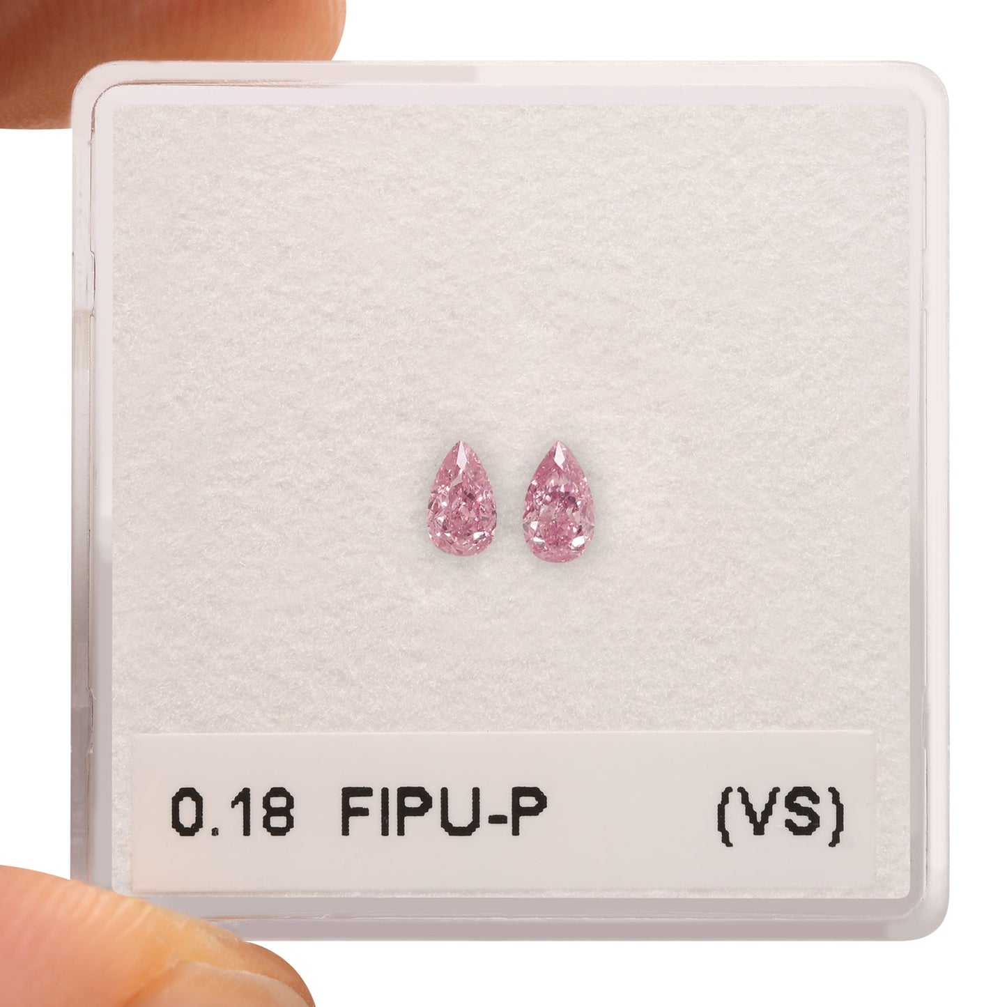 0,18 Karat Fancy Intense Purplish Pink Birnenförmige Diamanten (VS)