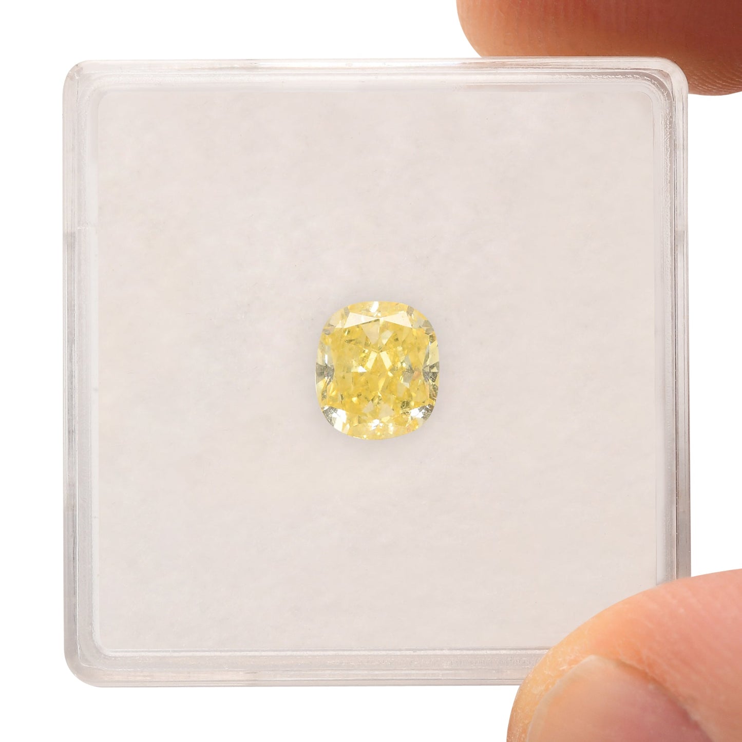 1.05 Carat Fancy Yellow Cushion Diamond VS2 GIA