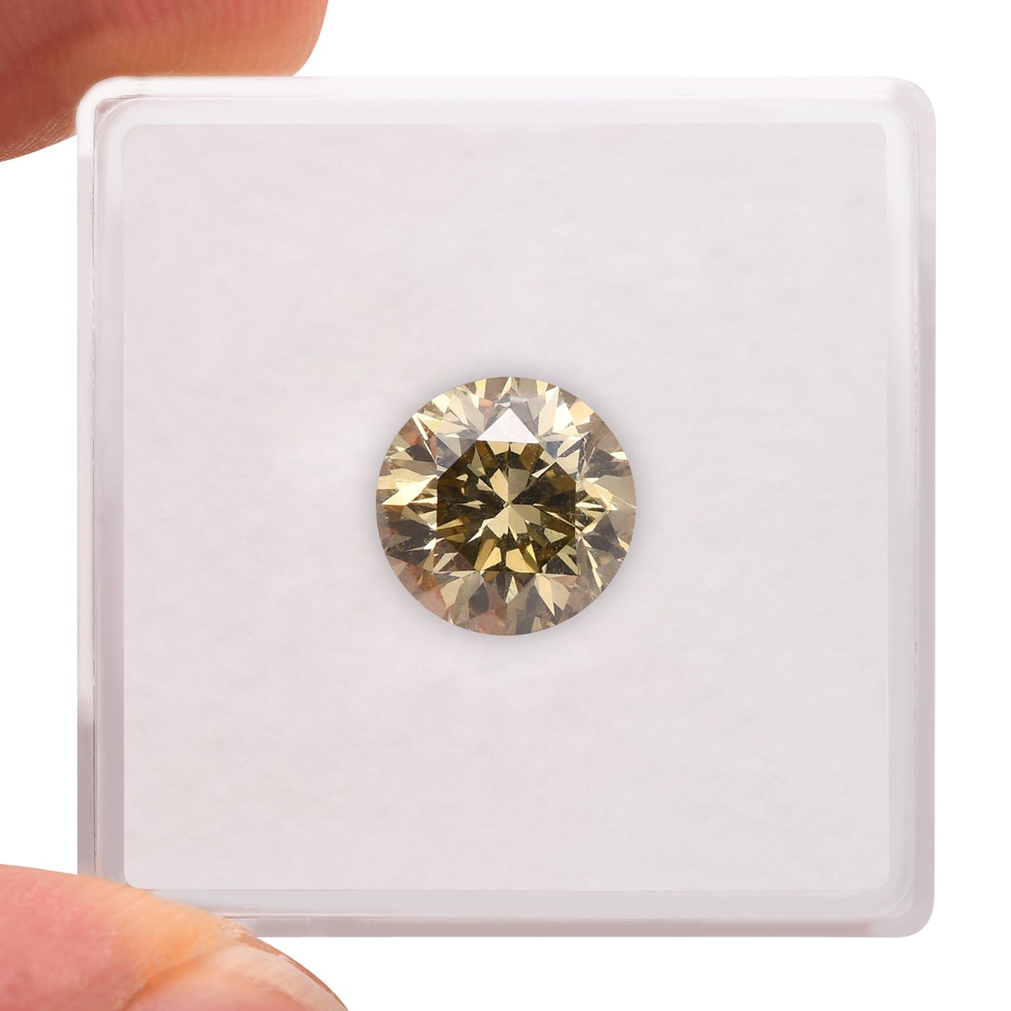 2.35 Carat Fancy Brown Yellow Round Brilliant Diamond VS2 GIA
