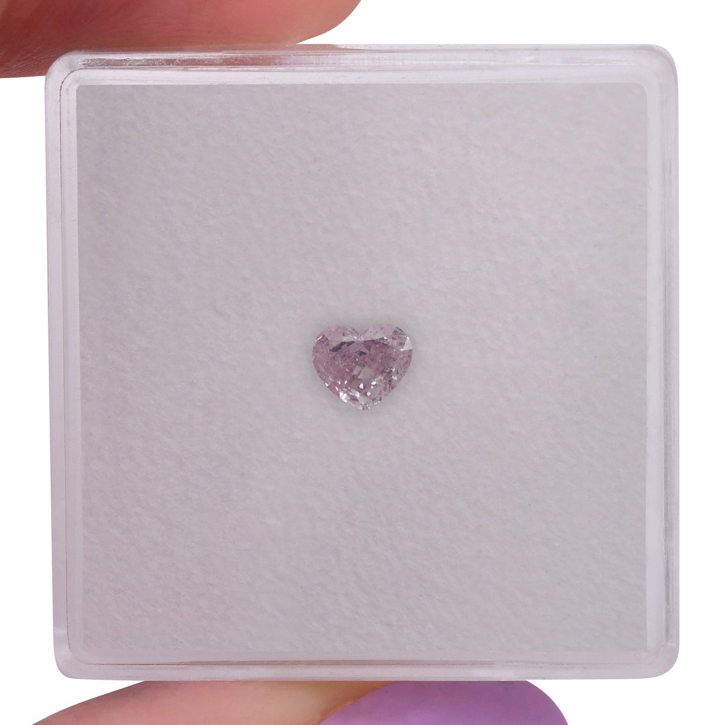 0.30 Carat Fancy Purple Pink HEART Diamond SI1 GIA