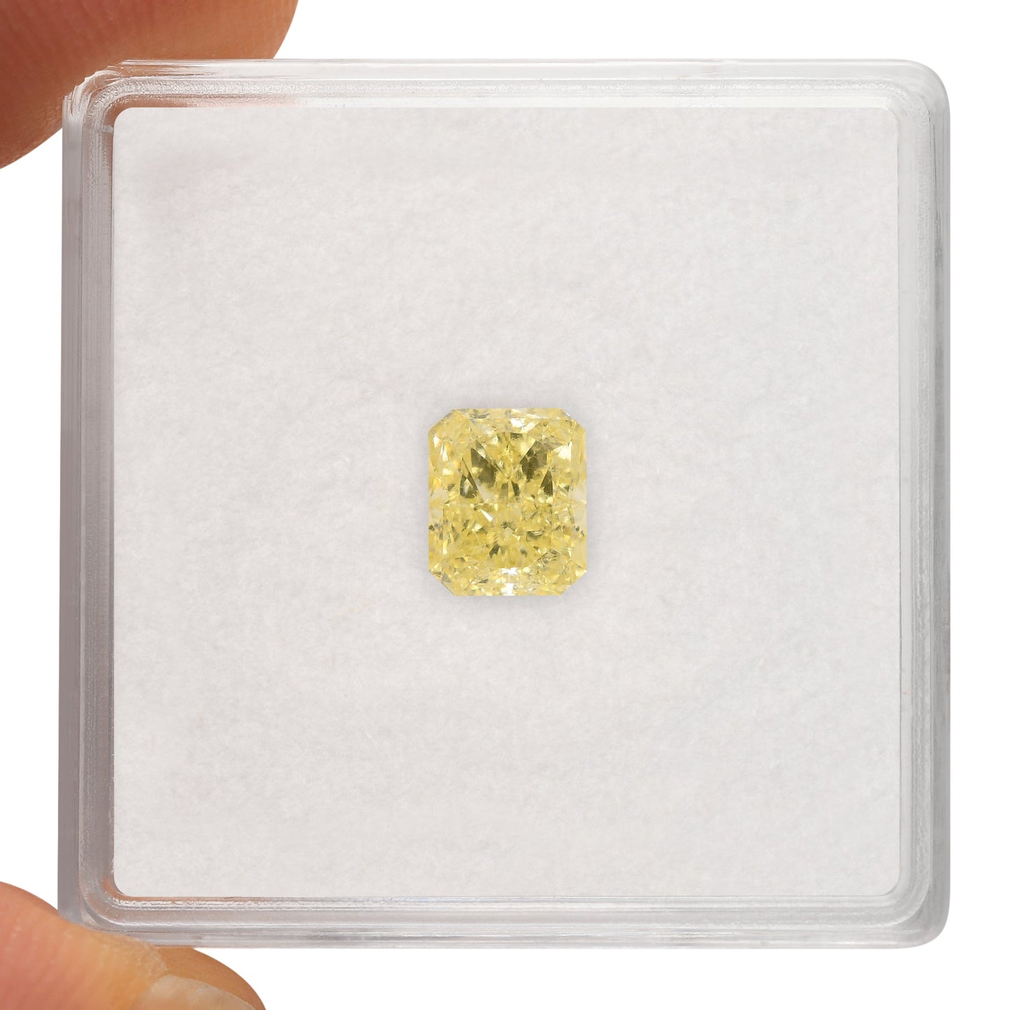 1.00 Carat Fancy Yellow Radiant Diamond SI1 GIA