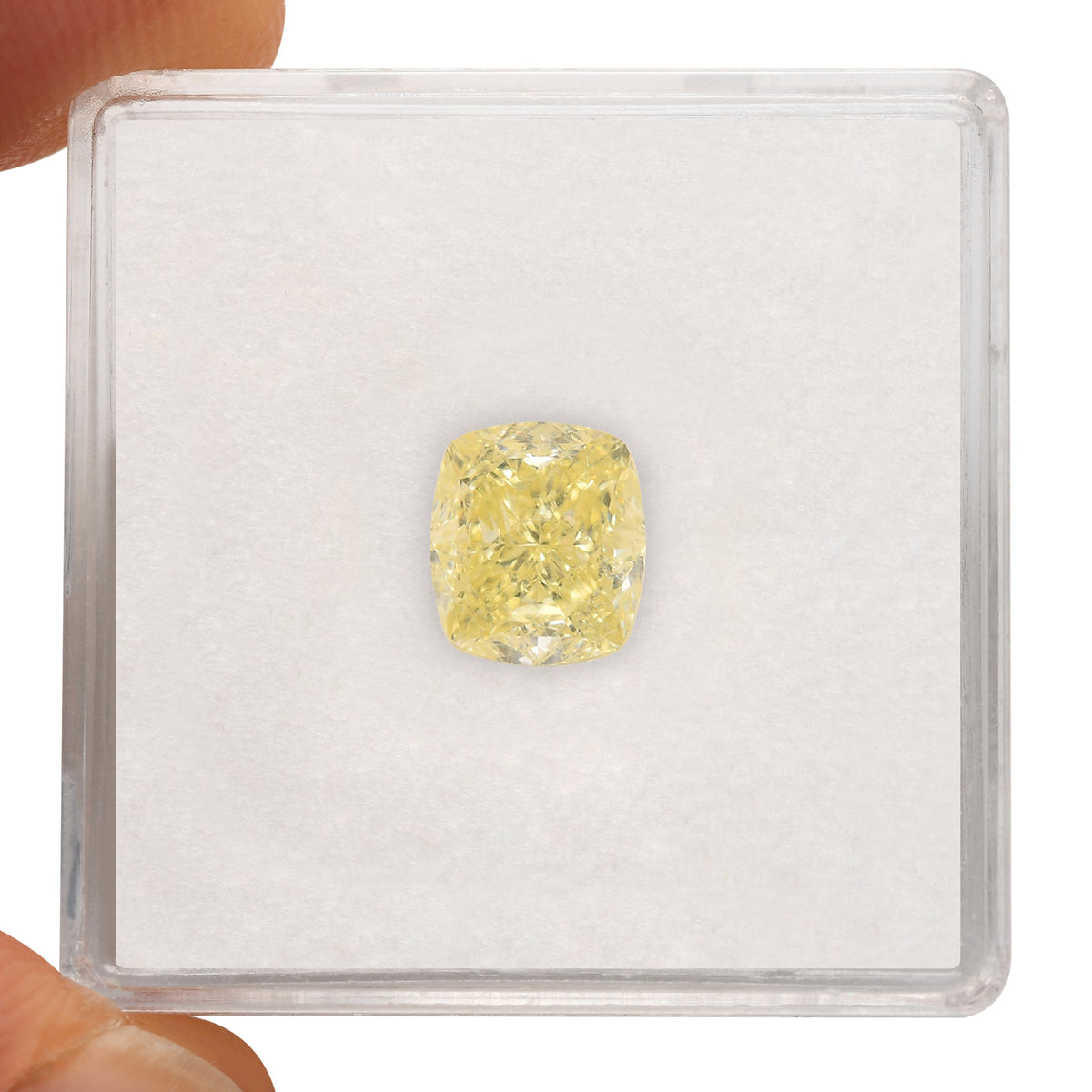Kissenförmiger Diamant | 2,01 ct | Hellgelb | Reinheitsgrad VS1 | GIA | Ref. 608063