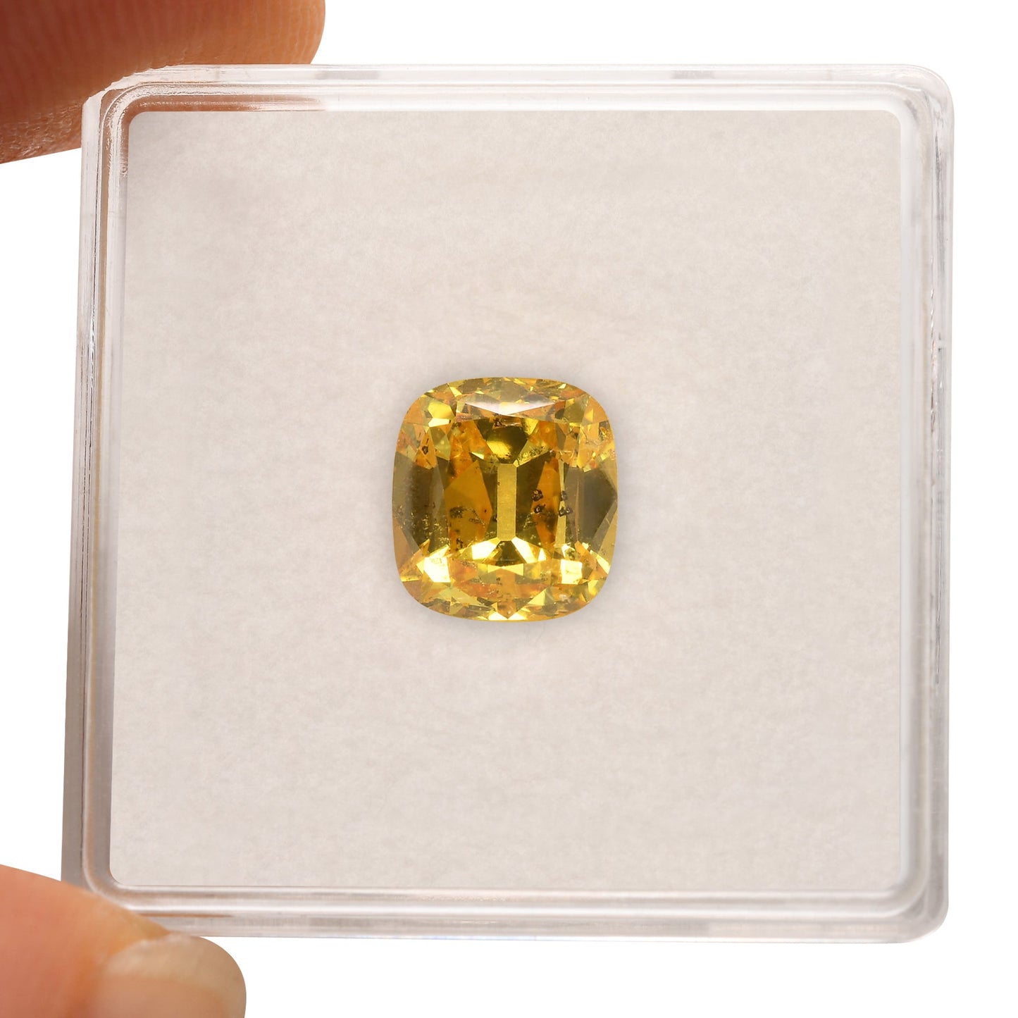 2,14 Karat Fancy Vivid Yellow Diamant im Altschliff, I1 GIA