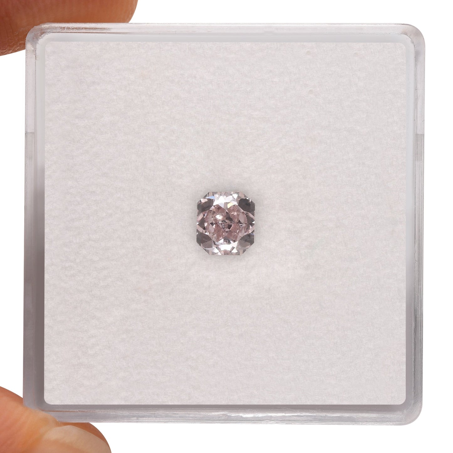 0.44 Carat Light Pink Radiant Diamond VS2 GIA