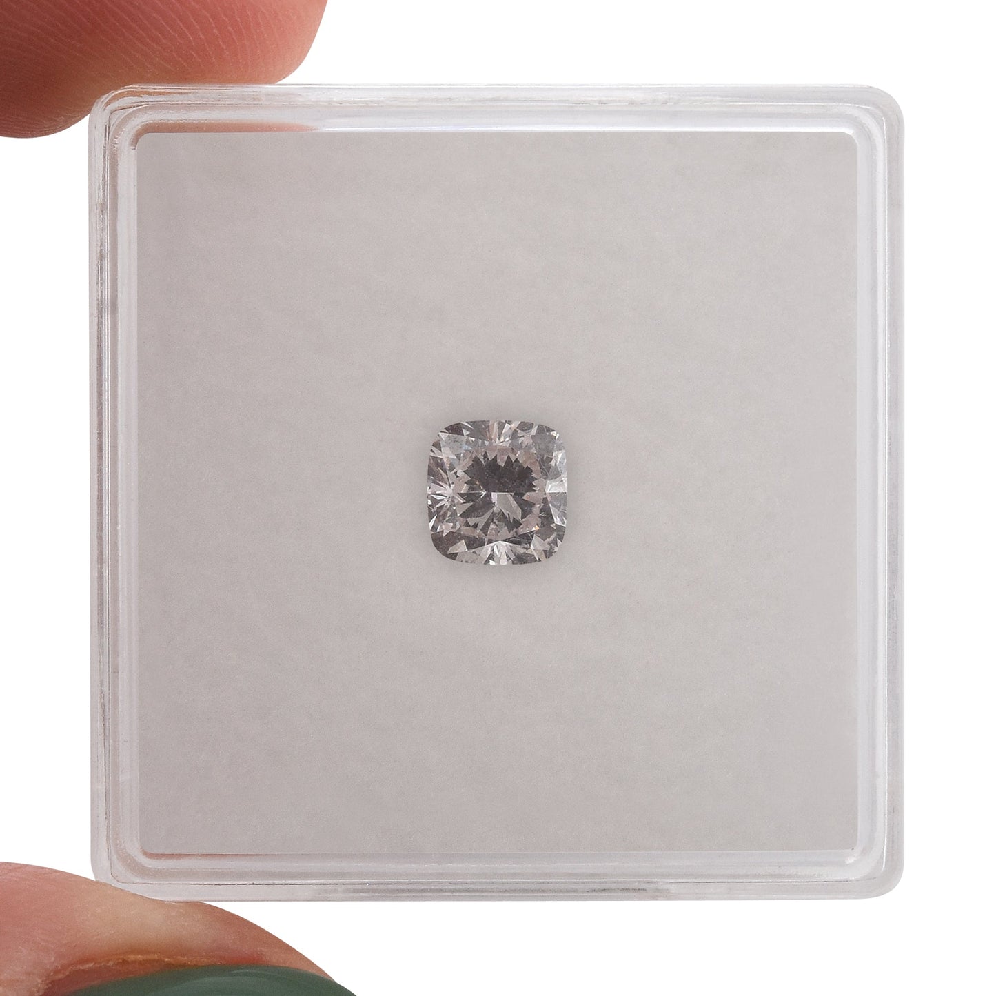 0,66 Karat sehr hellrosa Kissen-Diamant SI2 GIA