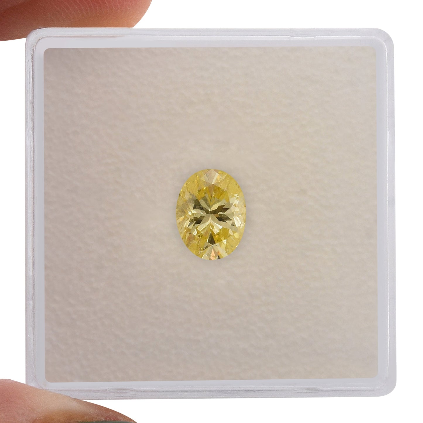 1.01 Carat Fancy Yellow Oval Diamond (I1) GIA