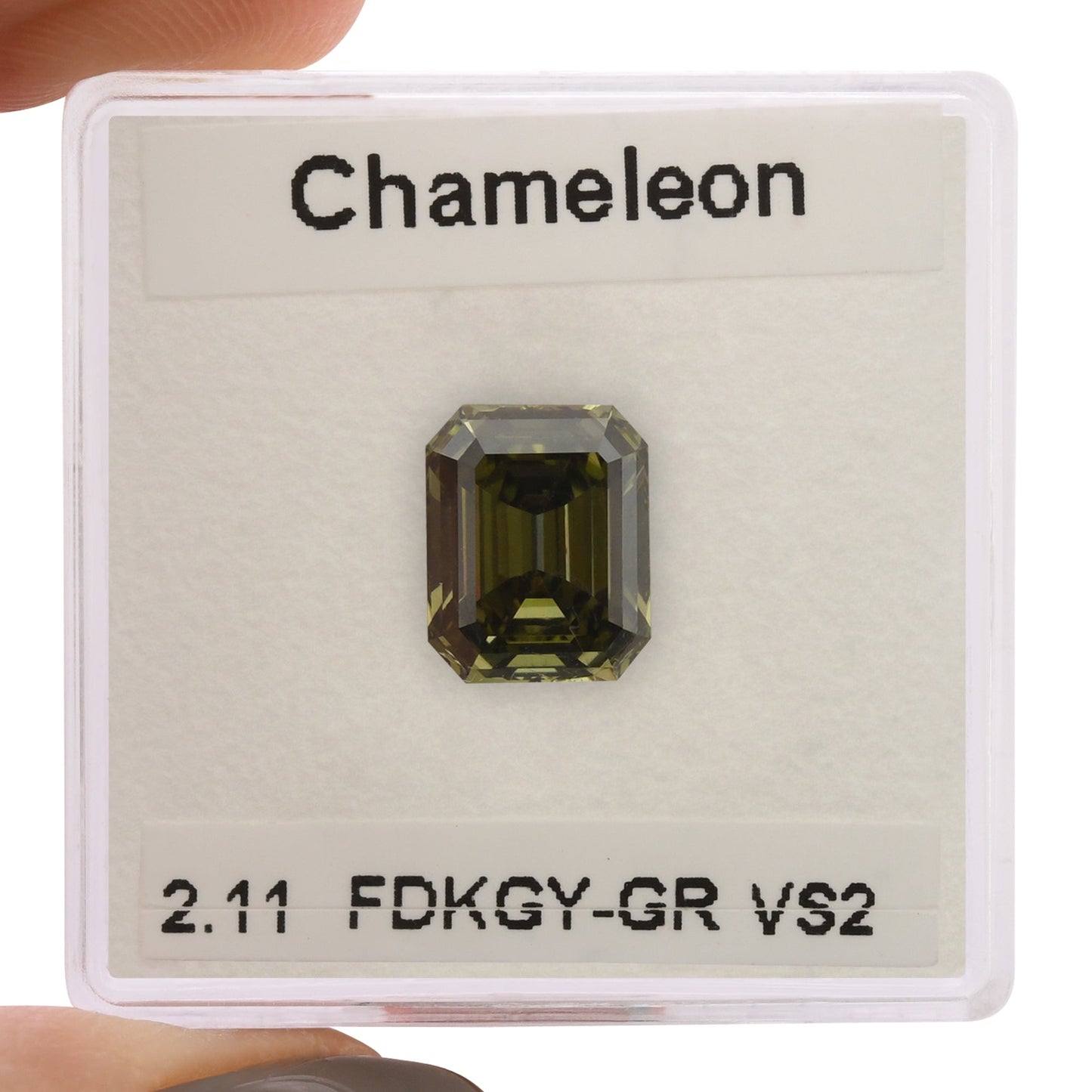 2,11 Karat Chamäleon-Smaragd-Diamant VS2 GIA
