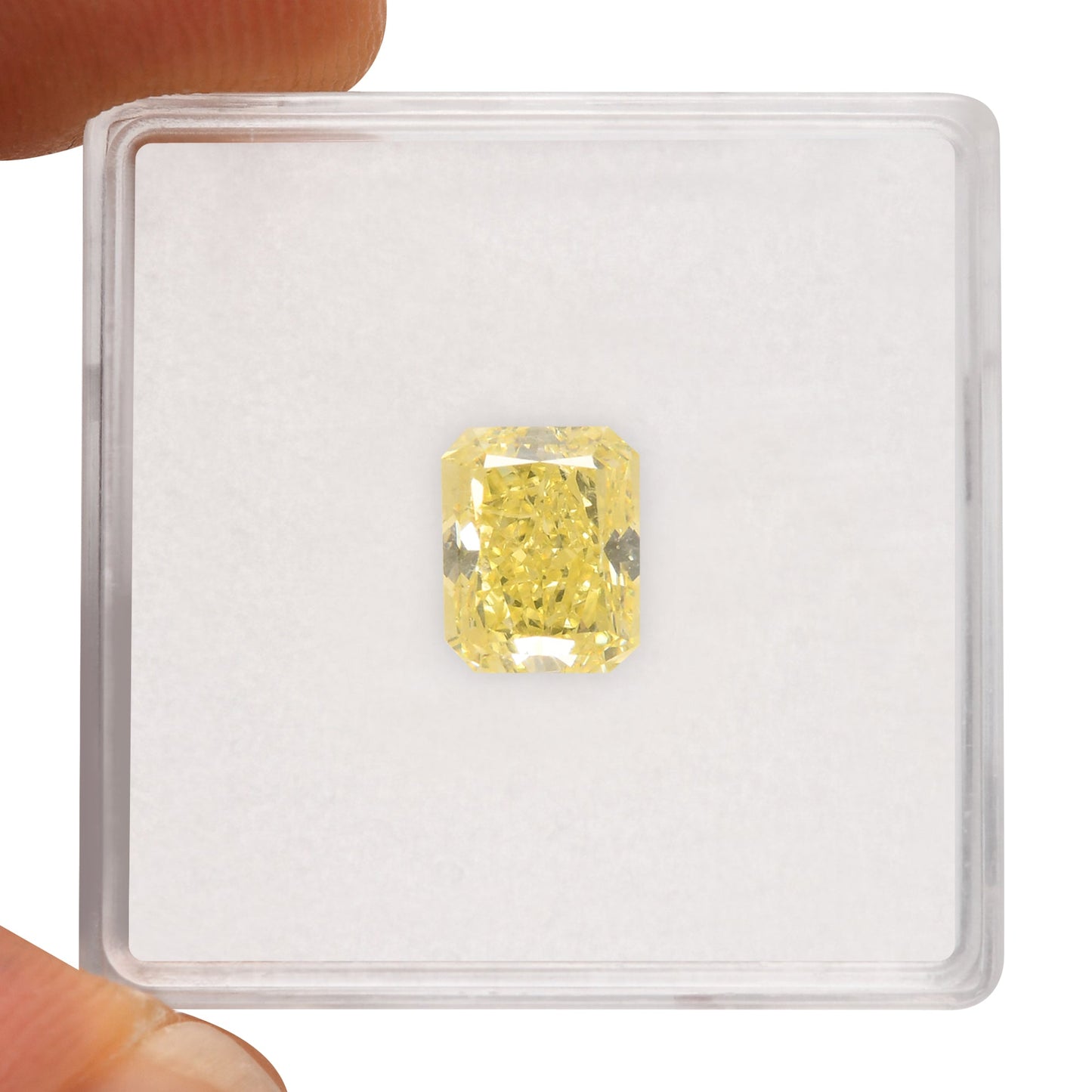 1.90 Carat Fancy Yellow Radiant Diamond SI1 GIA