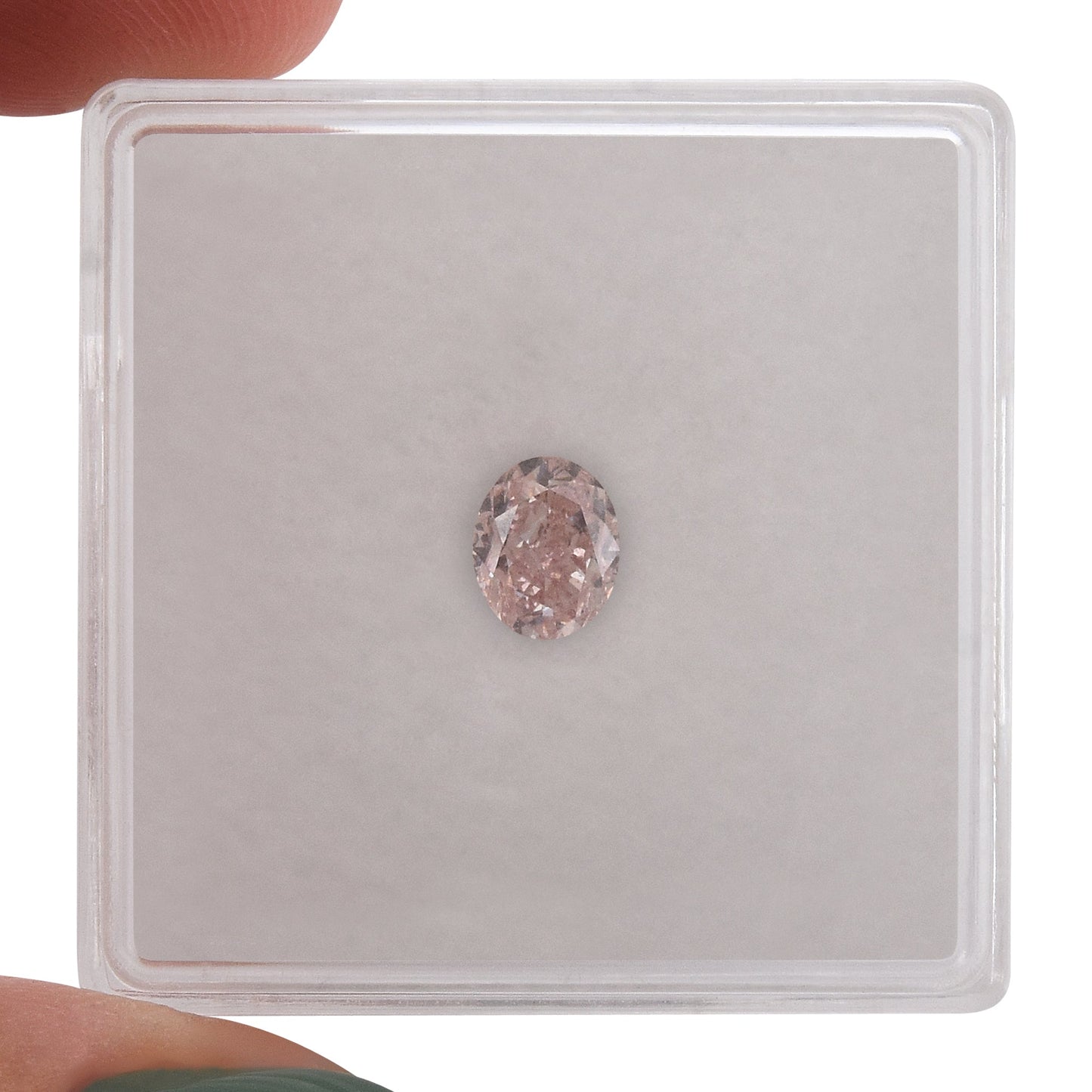 0.70 Carat Fancy Brownish Pink Oval Diamond SI2 GIA