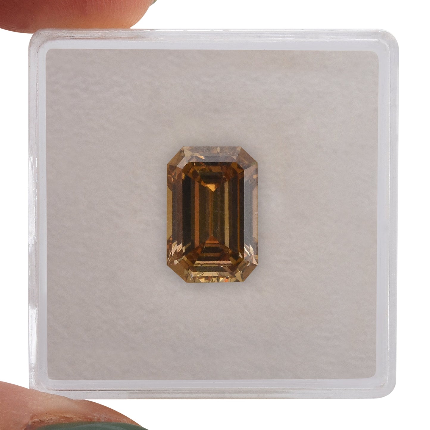 2,79 Karat Fancy Dark Yellowish Brown Emerald Diamond VS2 GIA
