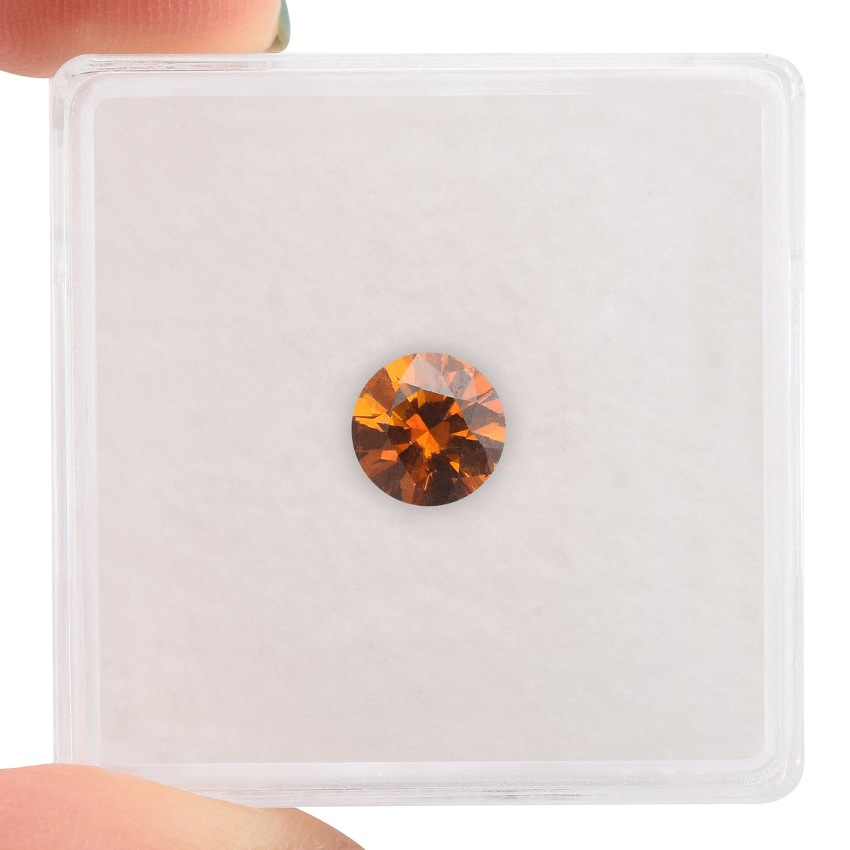 0,67 Karat Fancy Deep Brownish Yellowish Orange Rundbrillanter SI1 GIA