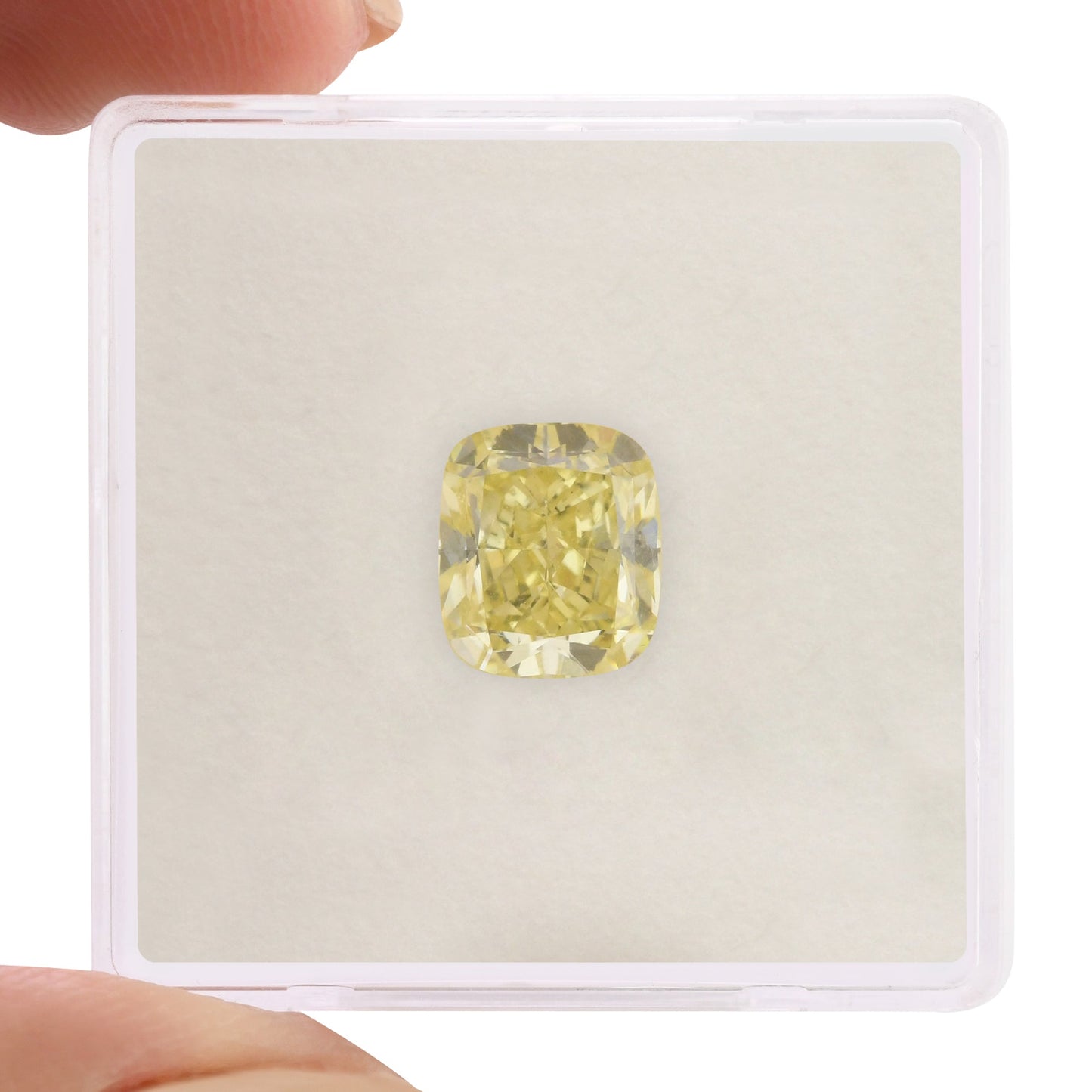 2,13 Karat Fancy Yellow Cushion Diamond VS2 GIA