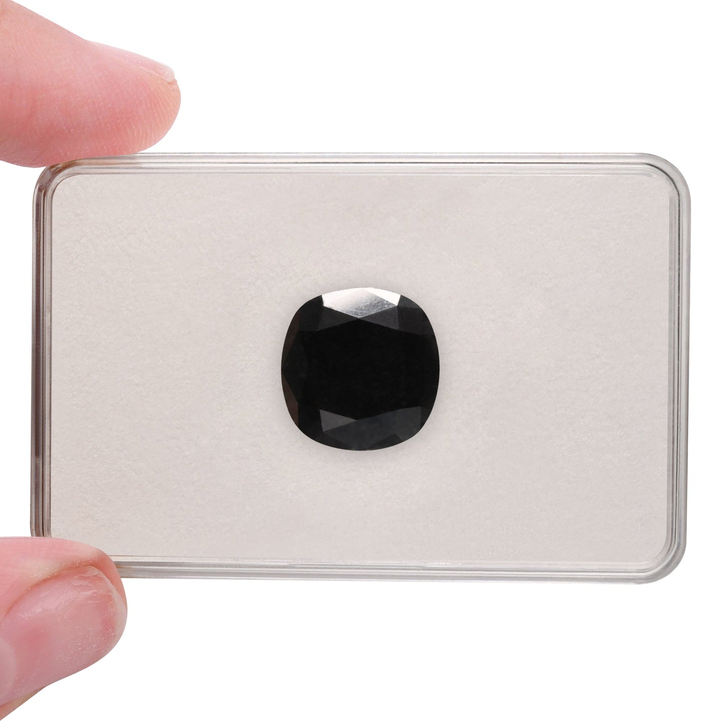 9.62 Carat Fancy Black Cushion Diamond GIA