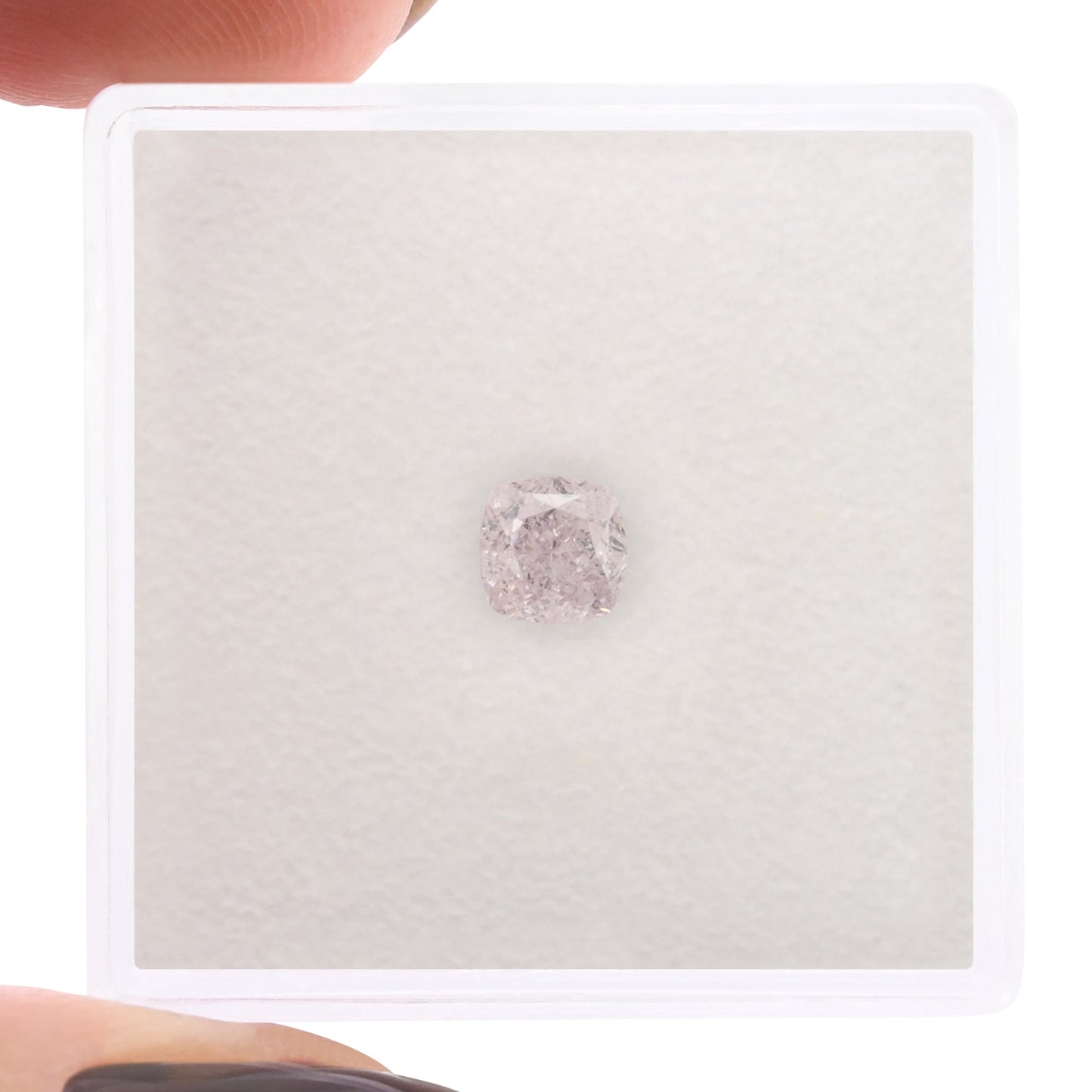 0,60 Karat hellrosa Kissen-Diamant VS2 GIA
