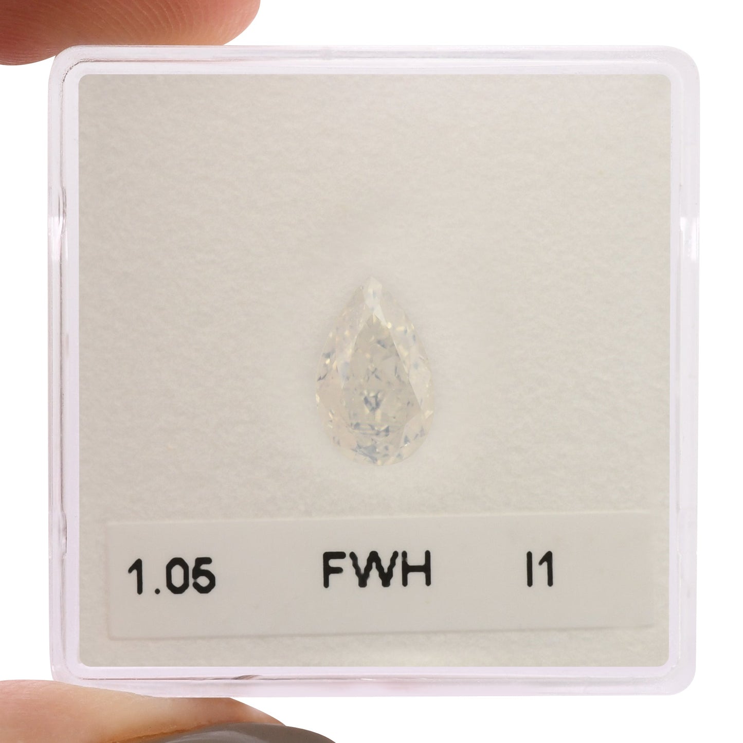 1,05 Karat Fancy White Birnenförmiger Diamant I1 GIA