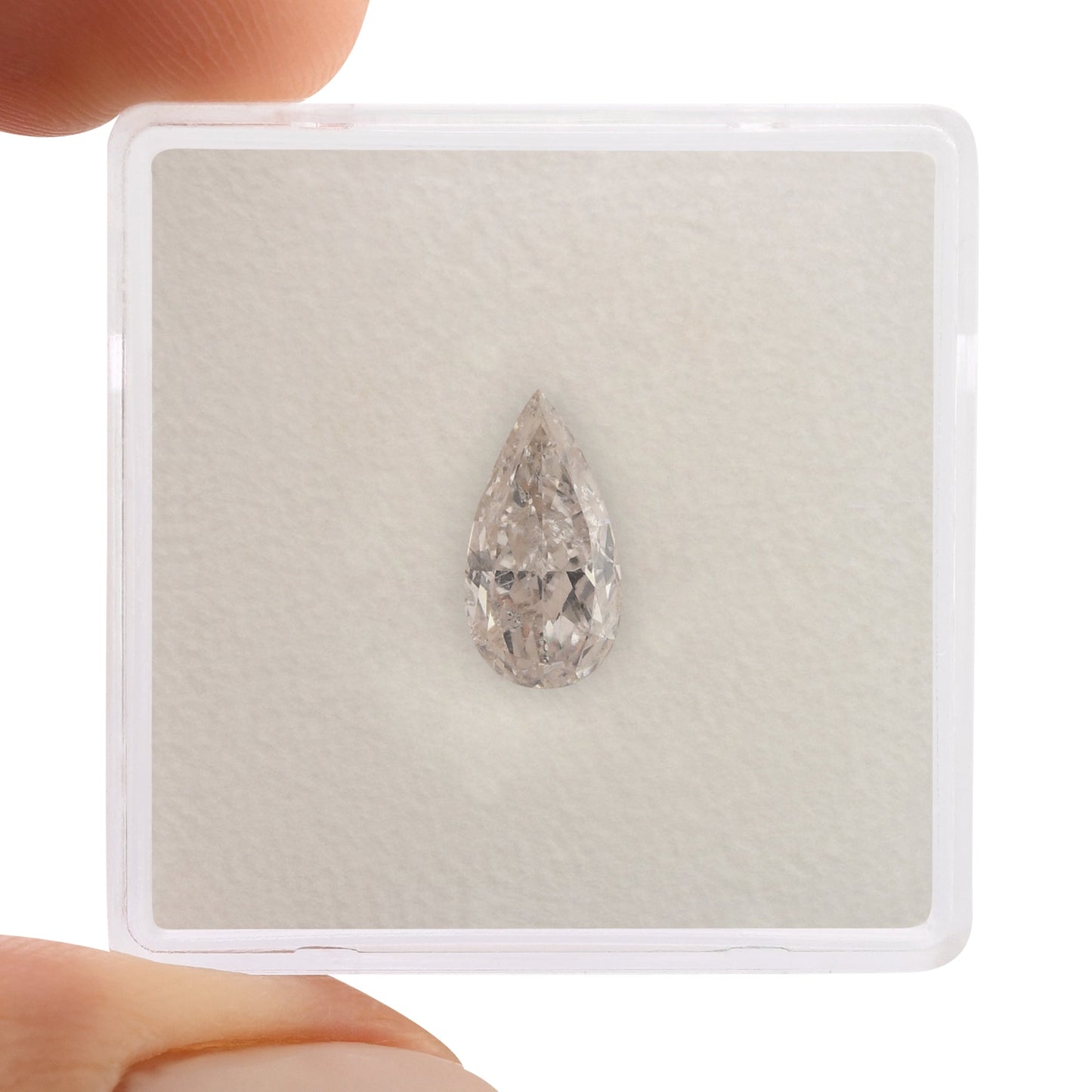 1.18 Carat Faint Pink Pear Diamond (I1) GIA