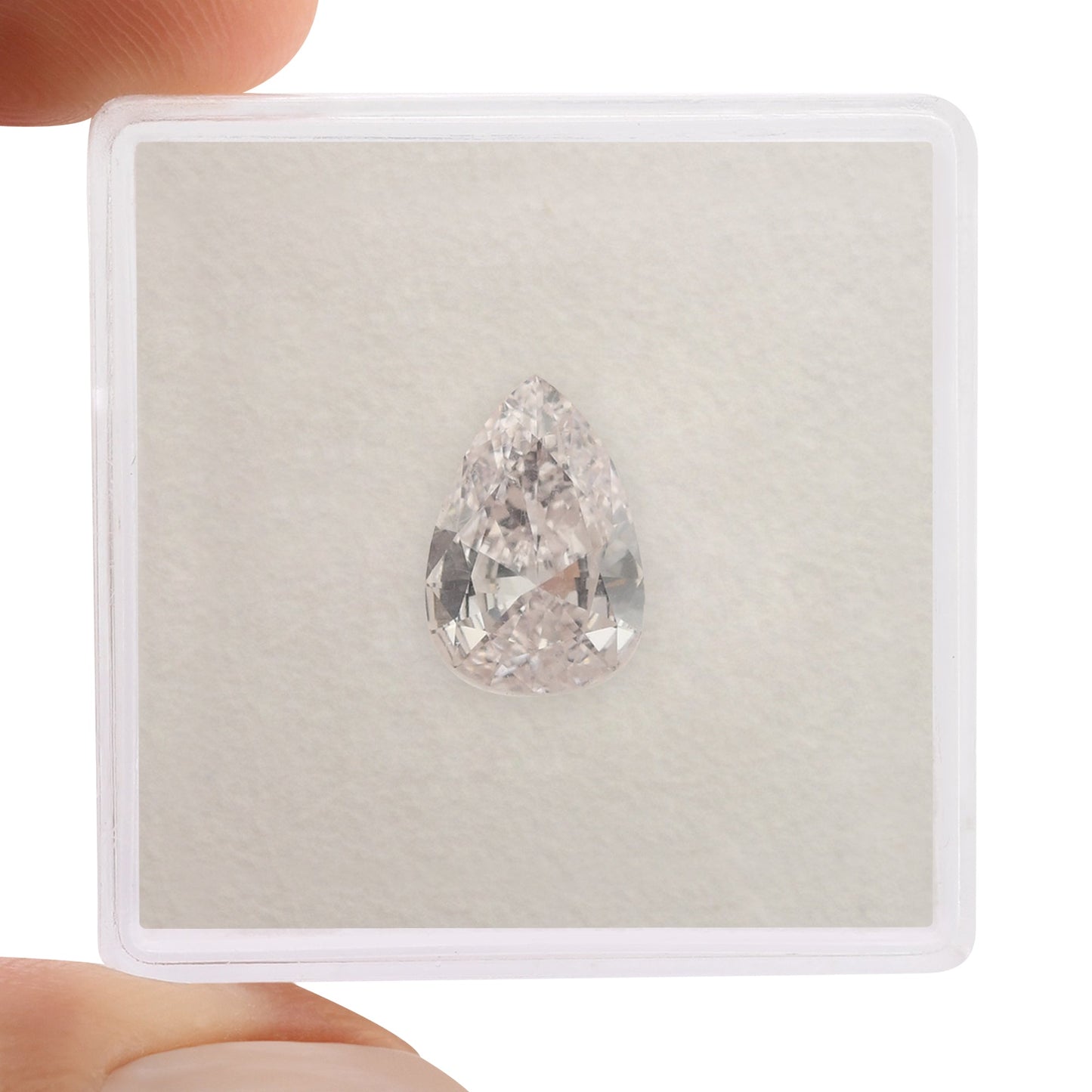 1.36 Carat Light Pink Pear Diamond VVS1 GIA