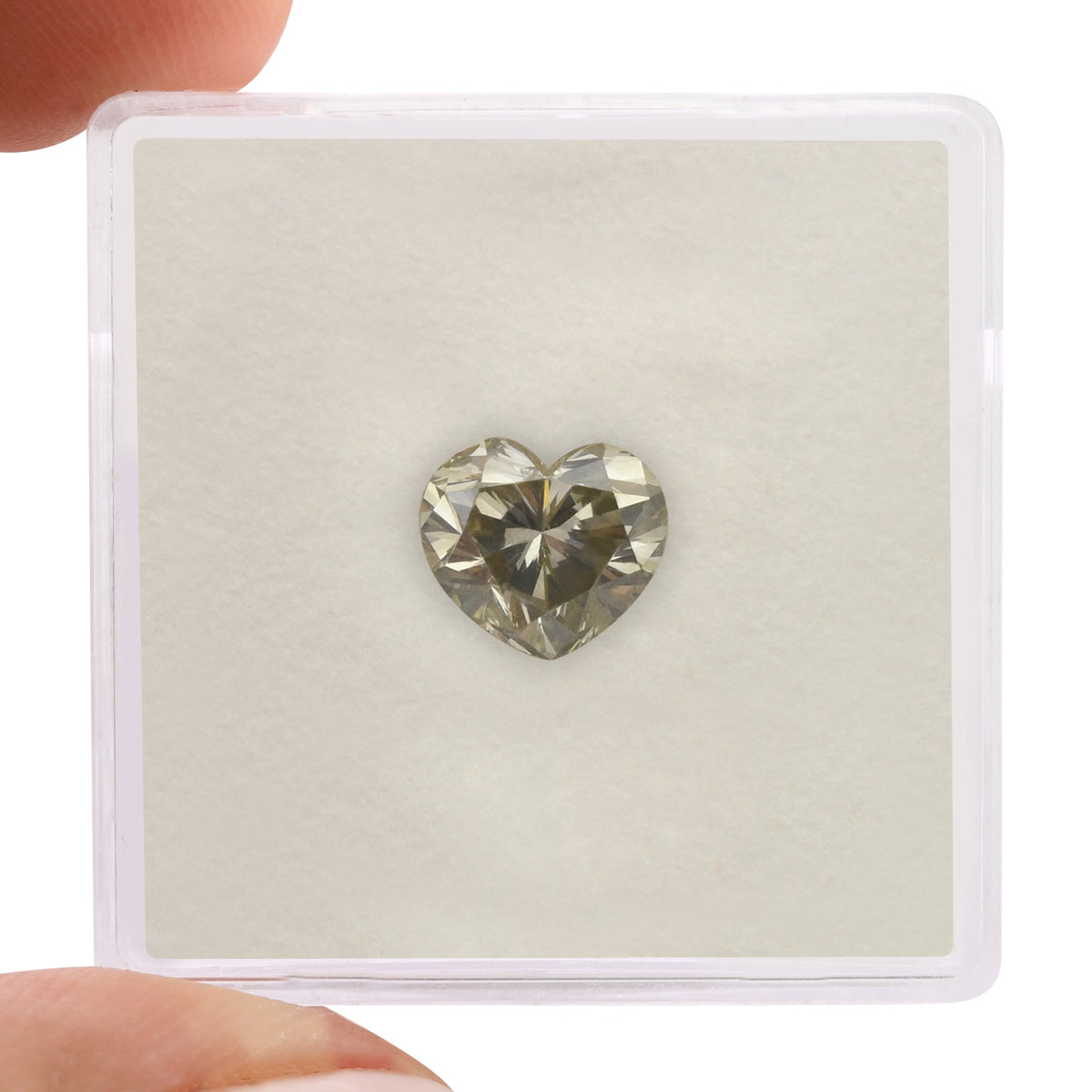1.60 Carat Fancy Gray Heart Diamond (I1) GIA